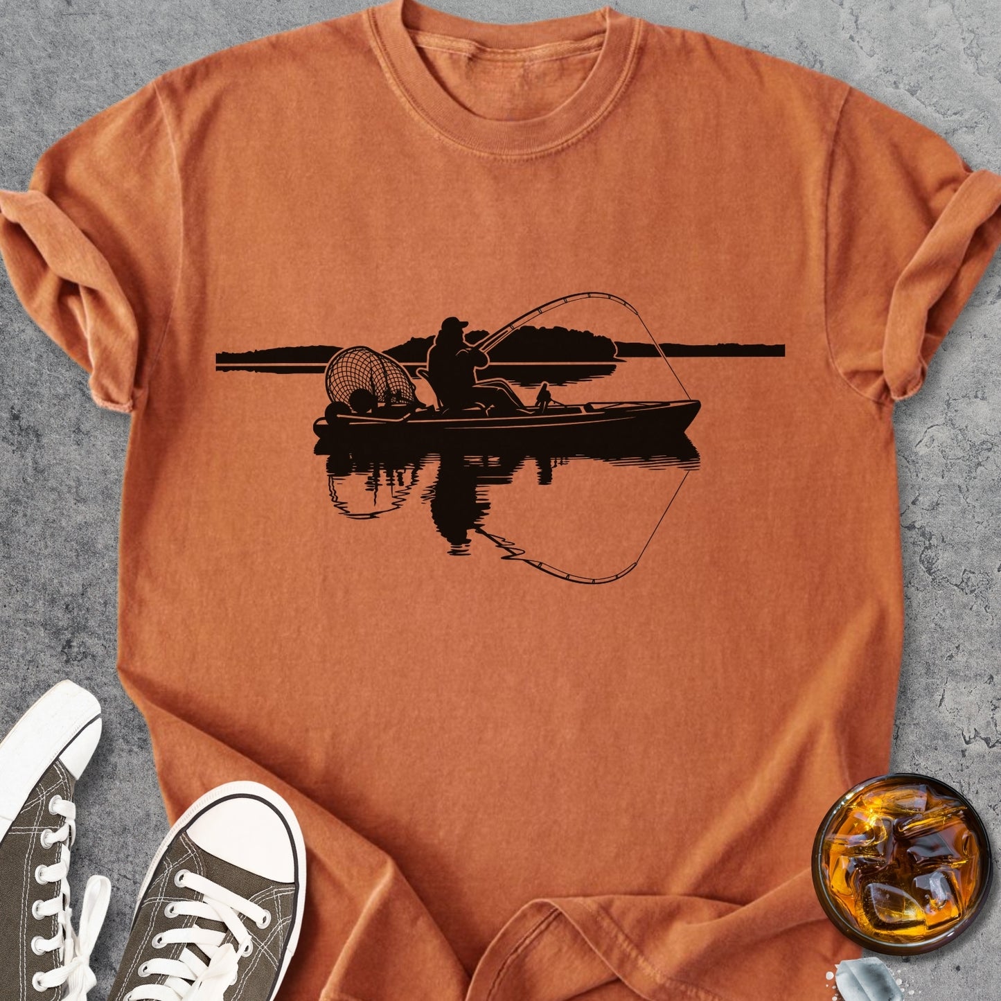 Kajak Fishing - Vintage Heavyweight Tee