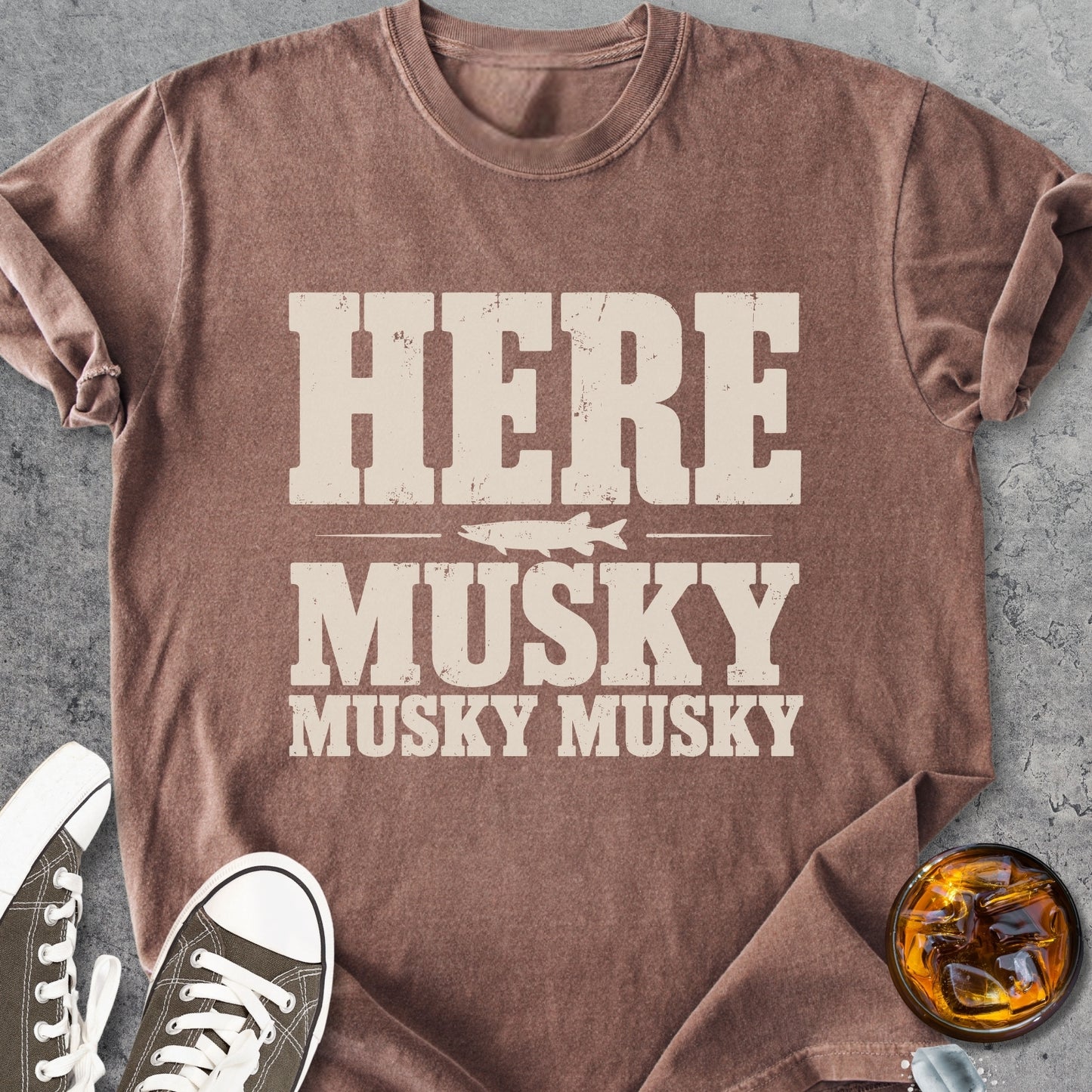 Here, Musky Musky Musky - Vintage Heavyweight Tee