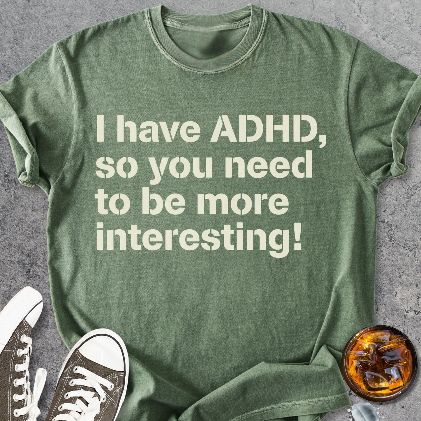 I Have ADHD - Vintage Heavyweight Tee