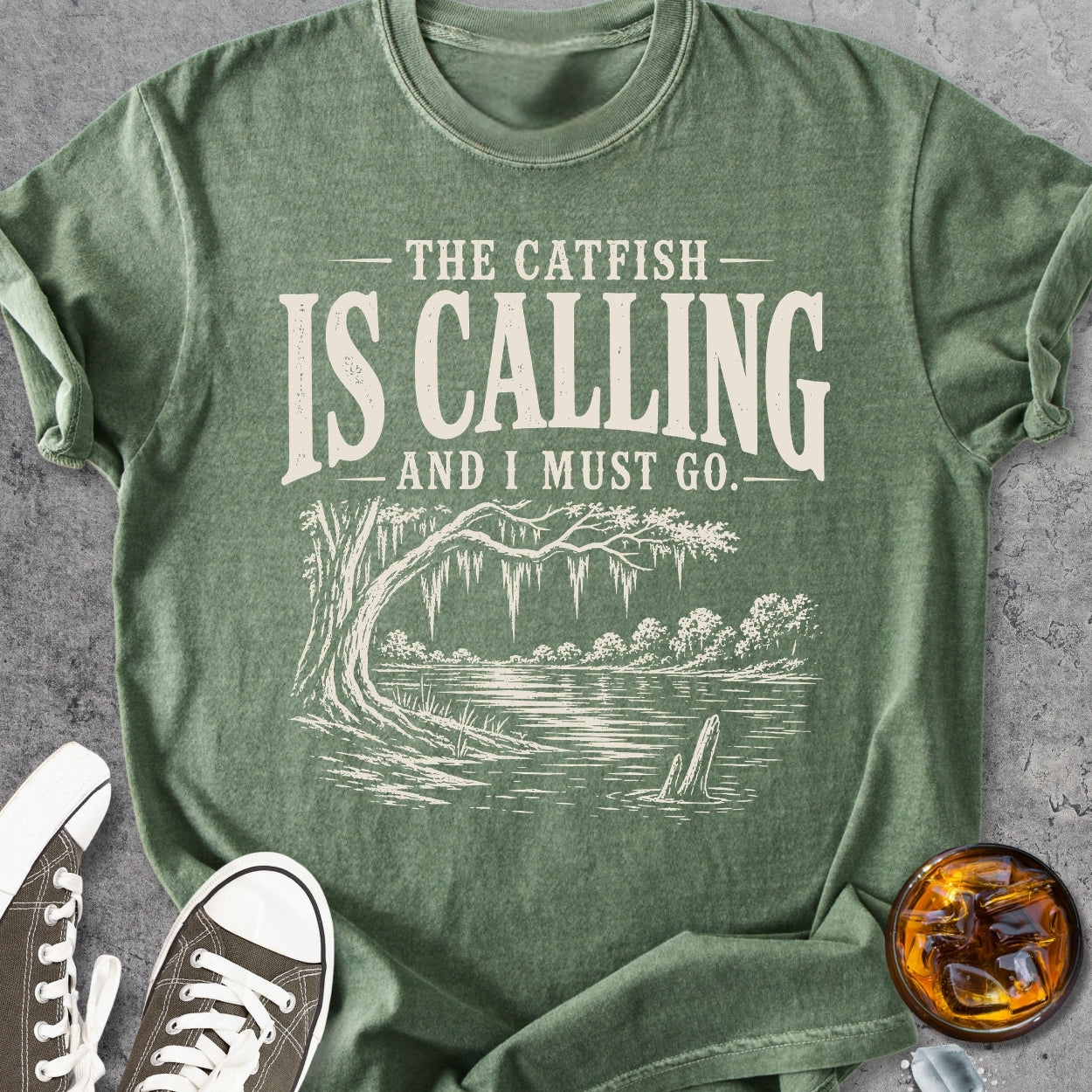 The Catfish Is Calling - Vintage Heavyweight Tee