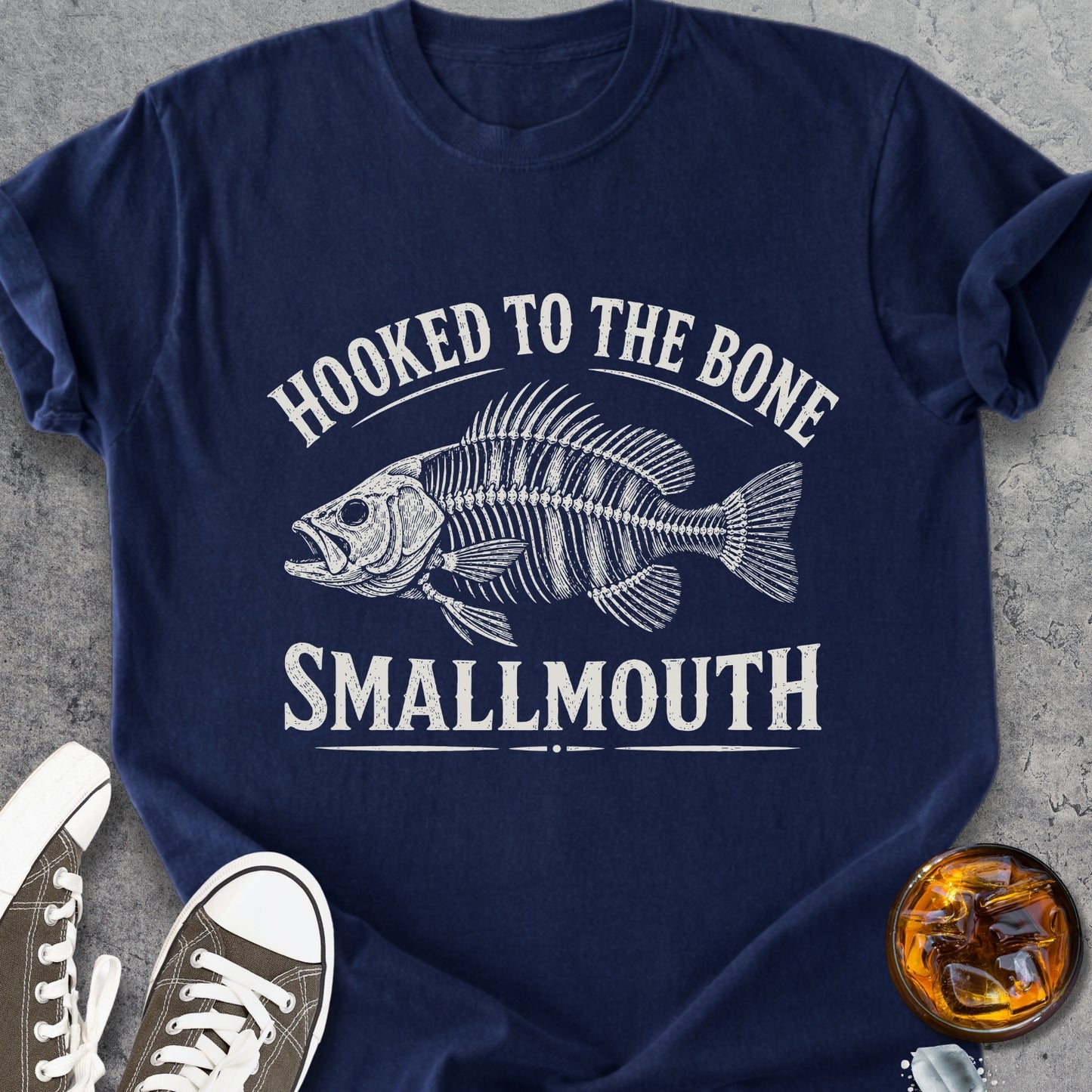Hooked To The Bone Smallmouth - Vintage Heavyweight Tee