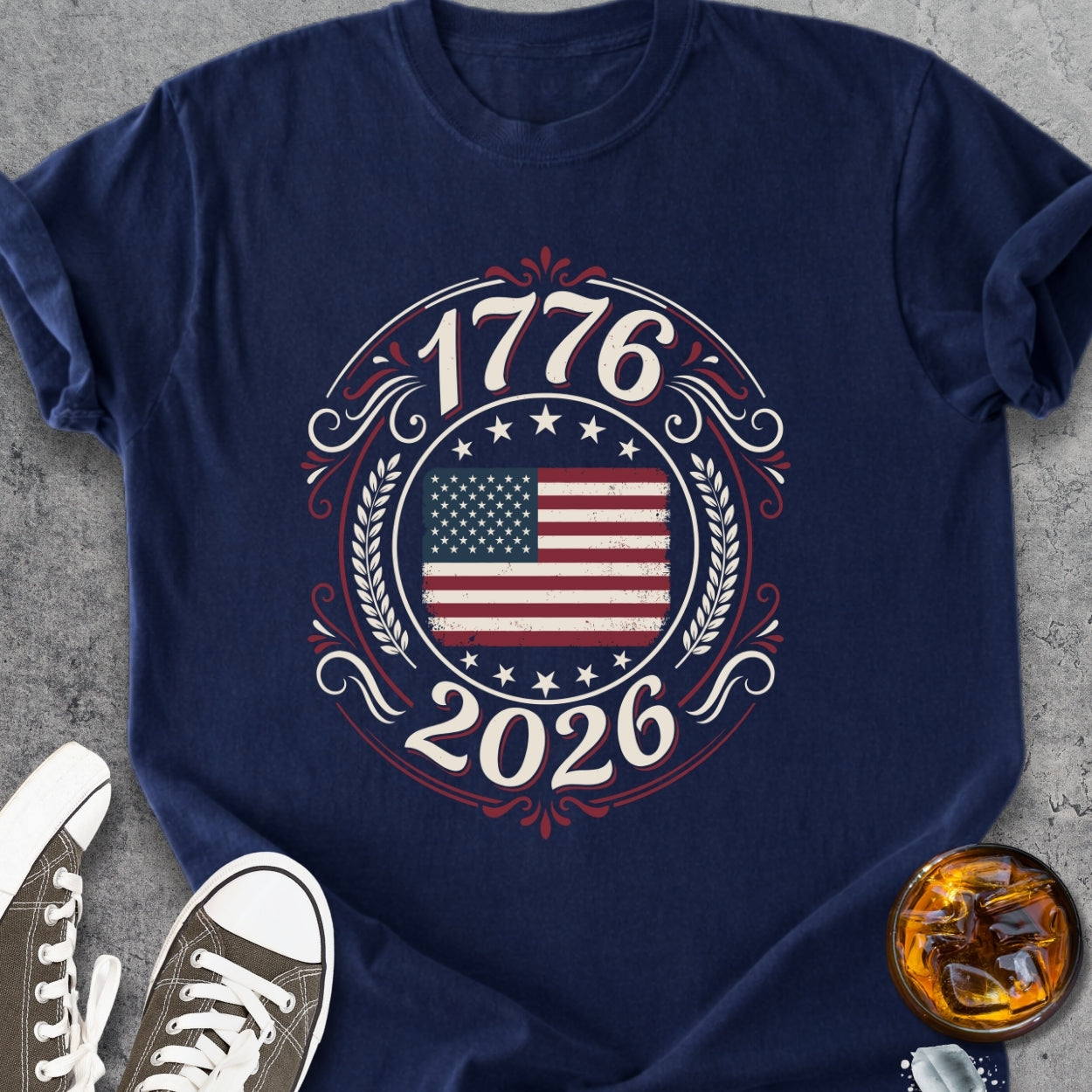 1776-2026 - 250 Years USA - Vintage Heavyweight Tee