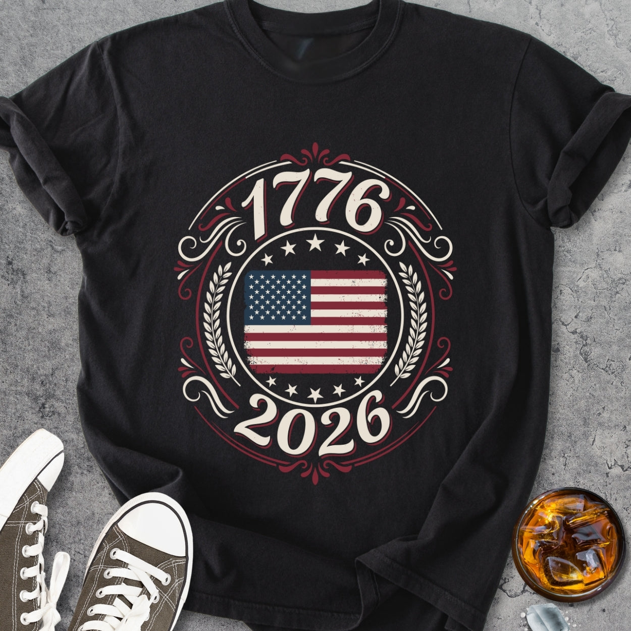 1776-2026 - 250 Years USA - Vintage Heavyweight Tee