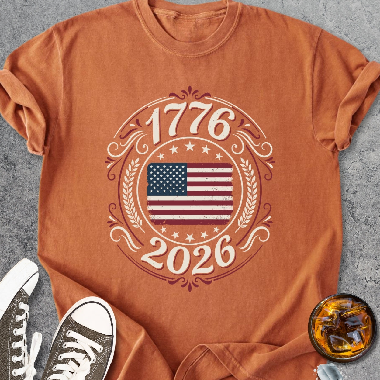 1776-2026 - 250 Years USA - Vintage Heavyweight Tee