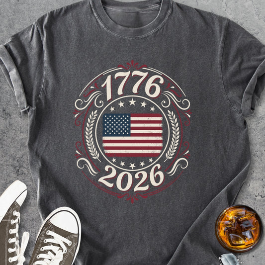 1776-2026 - 250 Years USA - Vintage Heavyweight Tee