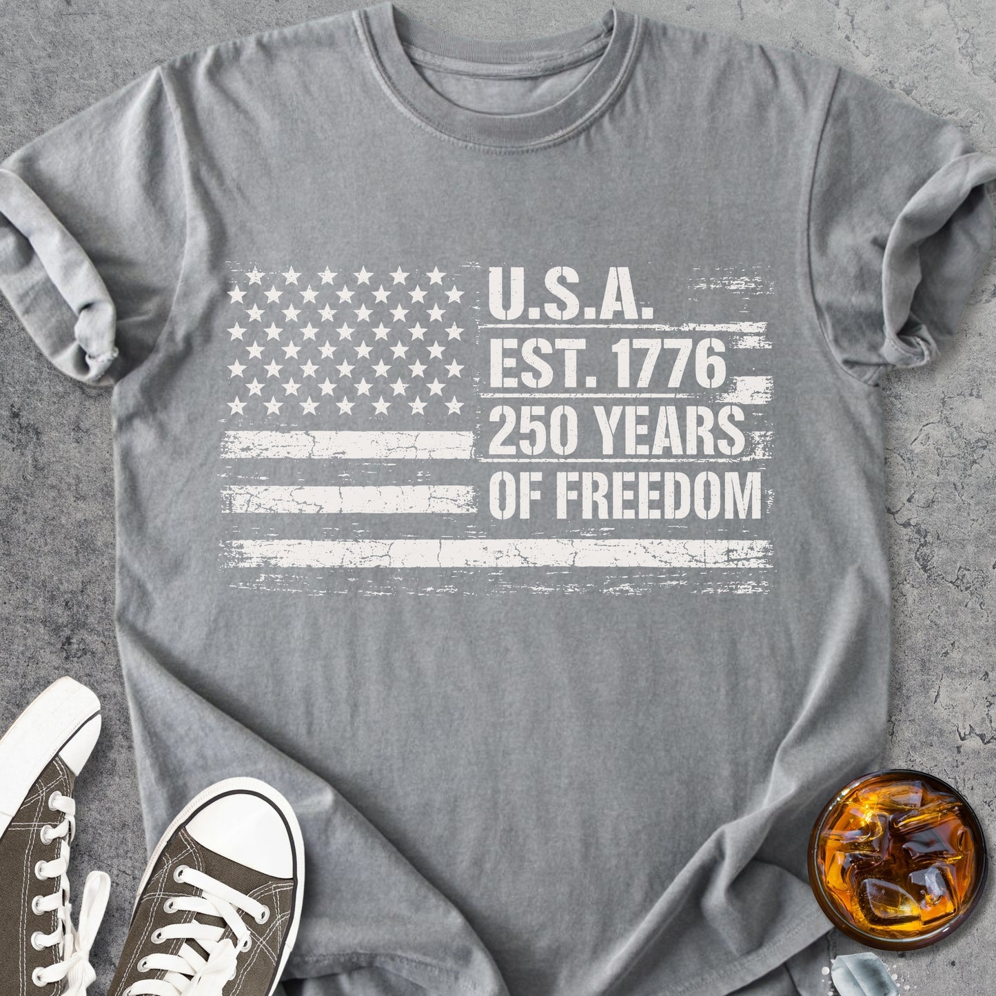 250 Years Of Freedom - Premium Heavyweight Tee