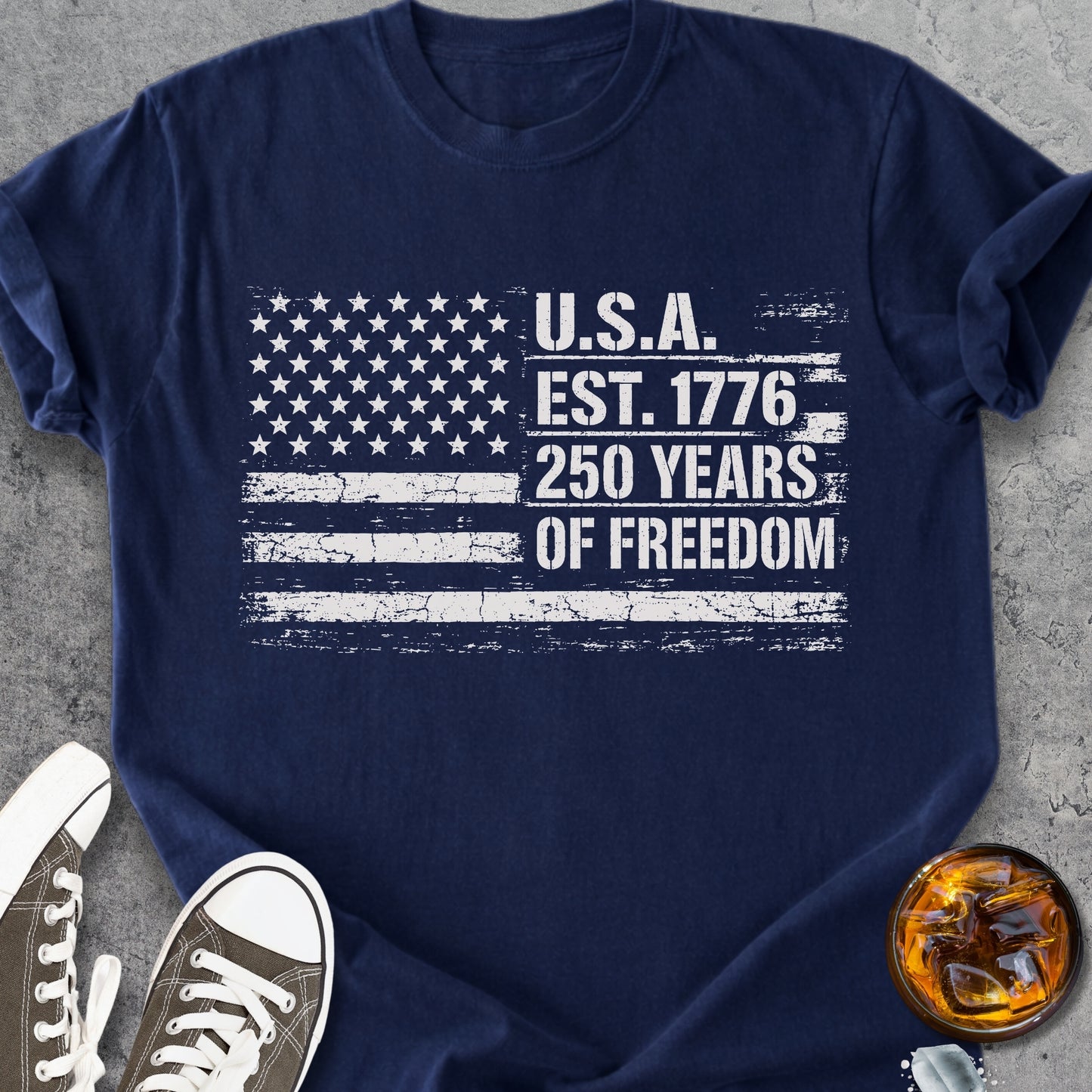 250 Years Of Freedom - Premium Heavyweight Tee