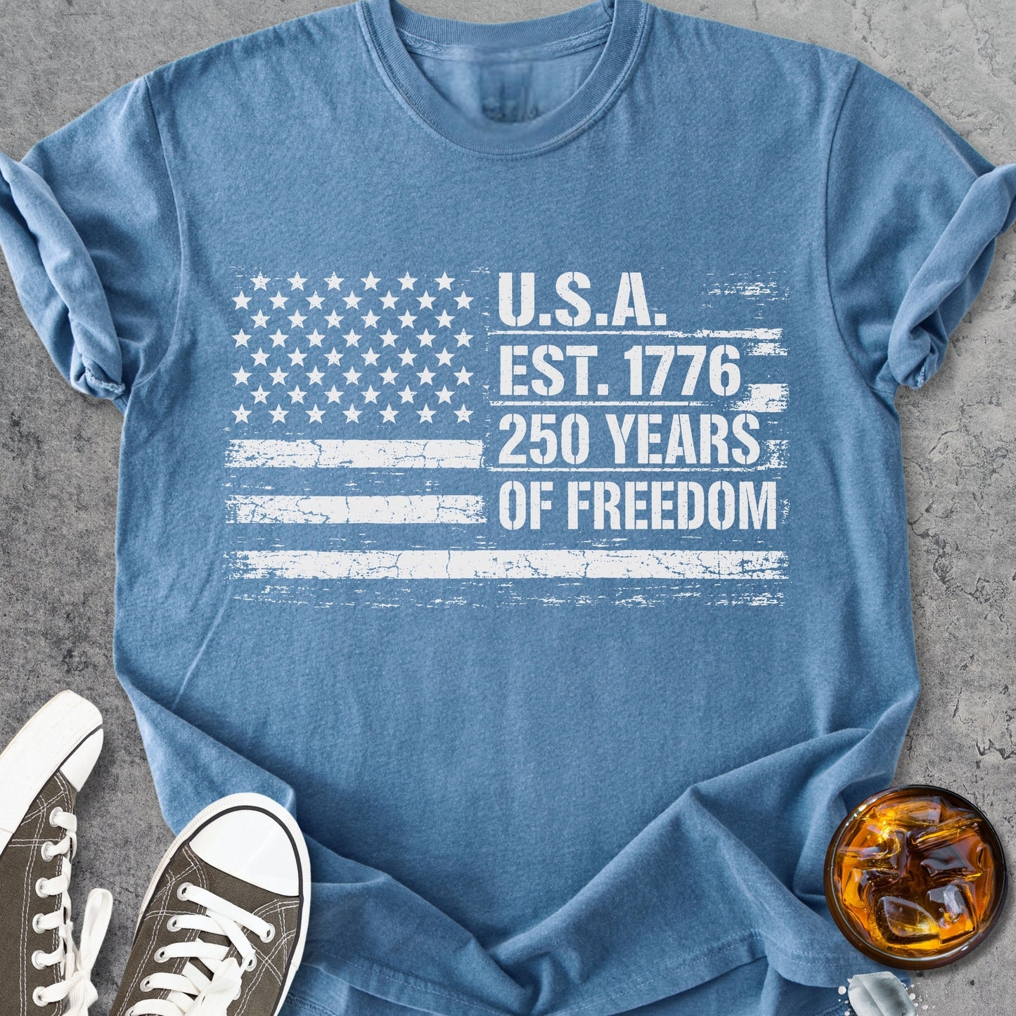 250 Years Of Freedom - Premium Heavyweight Tee