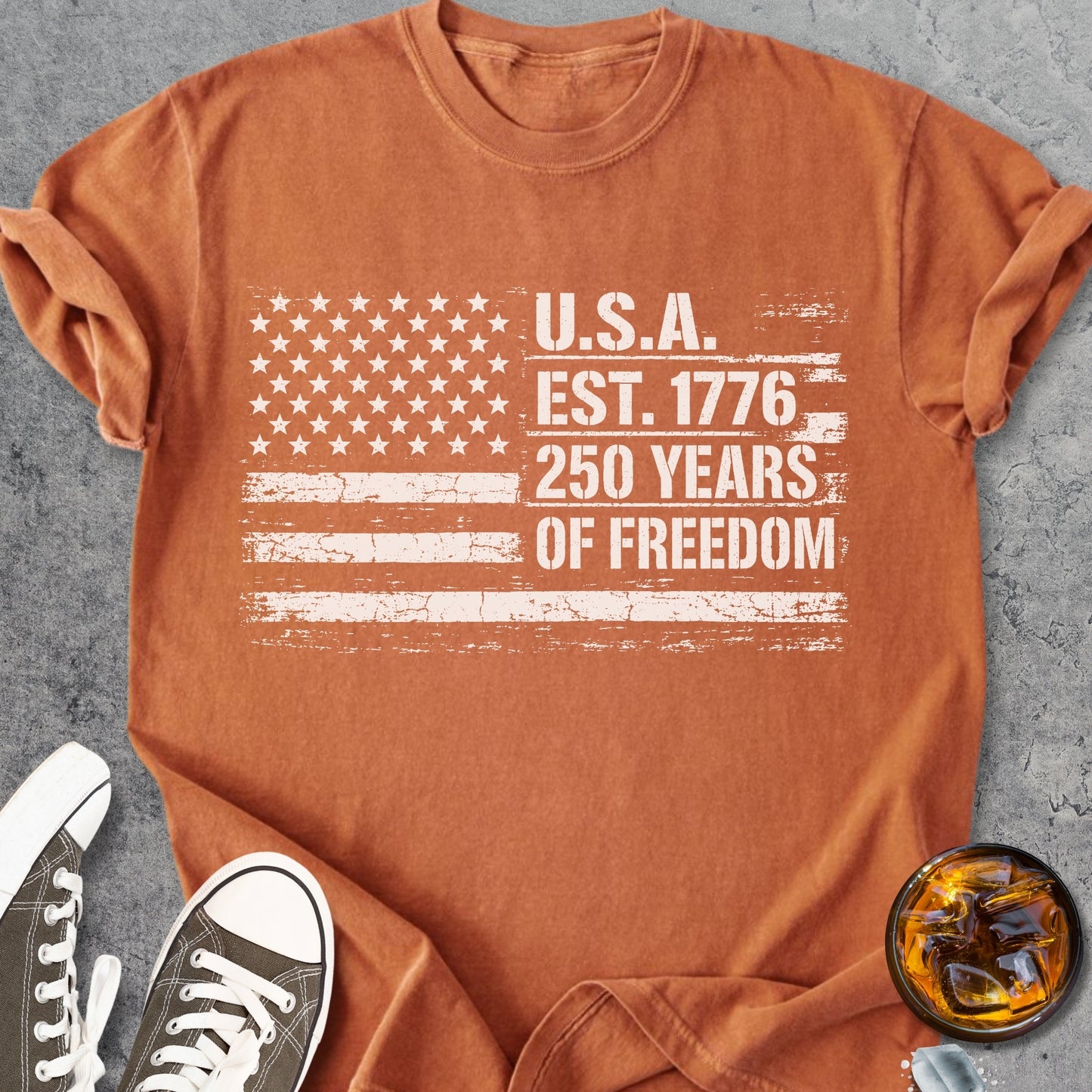 250 Years Of Freedom - Premium Heavyweight Tee