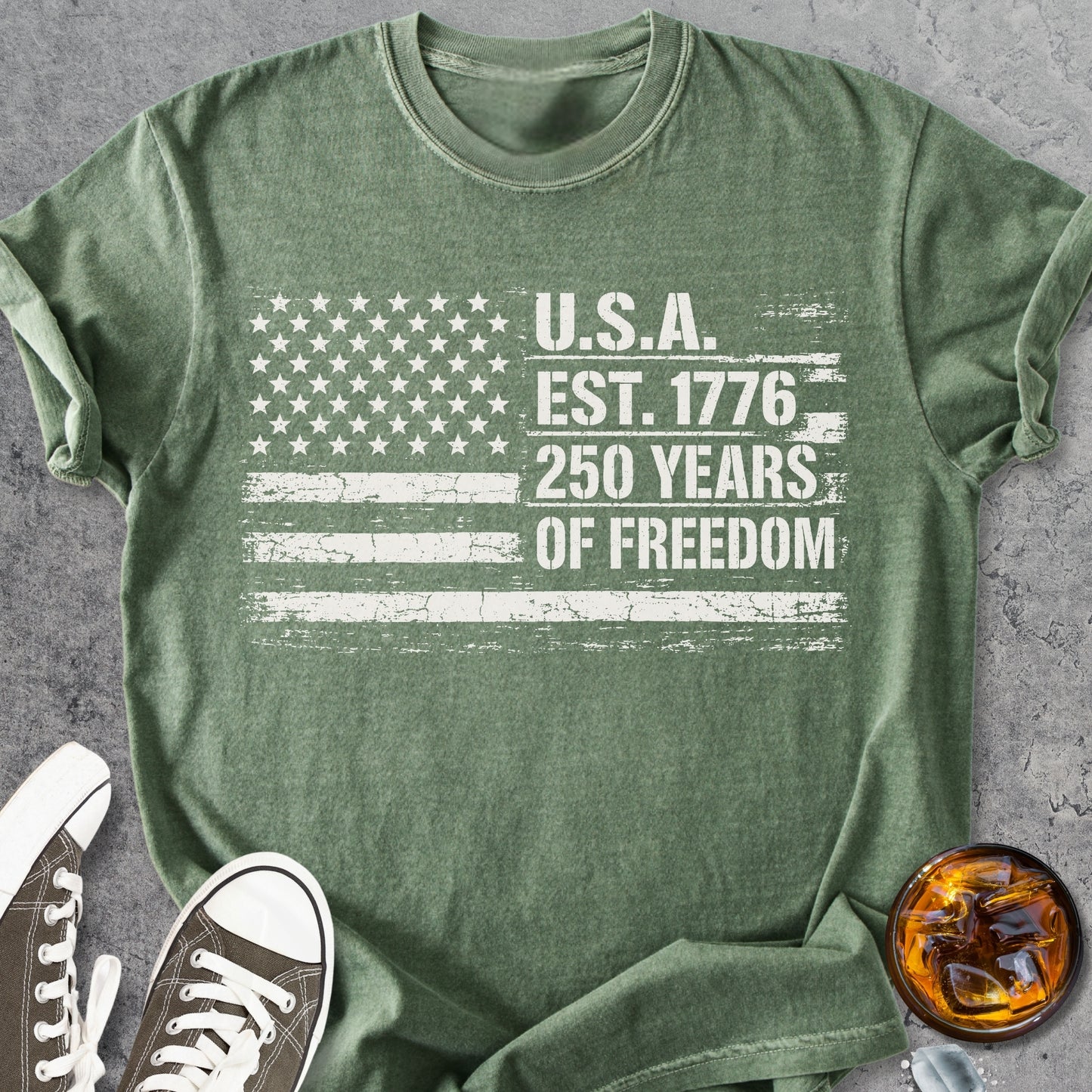 250 Years Of Freedom - Premium Heavyweight Tee