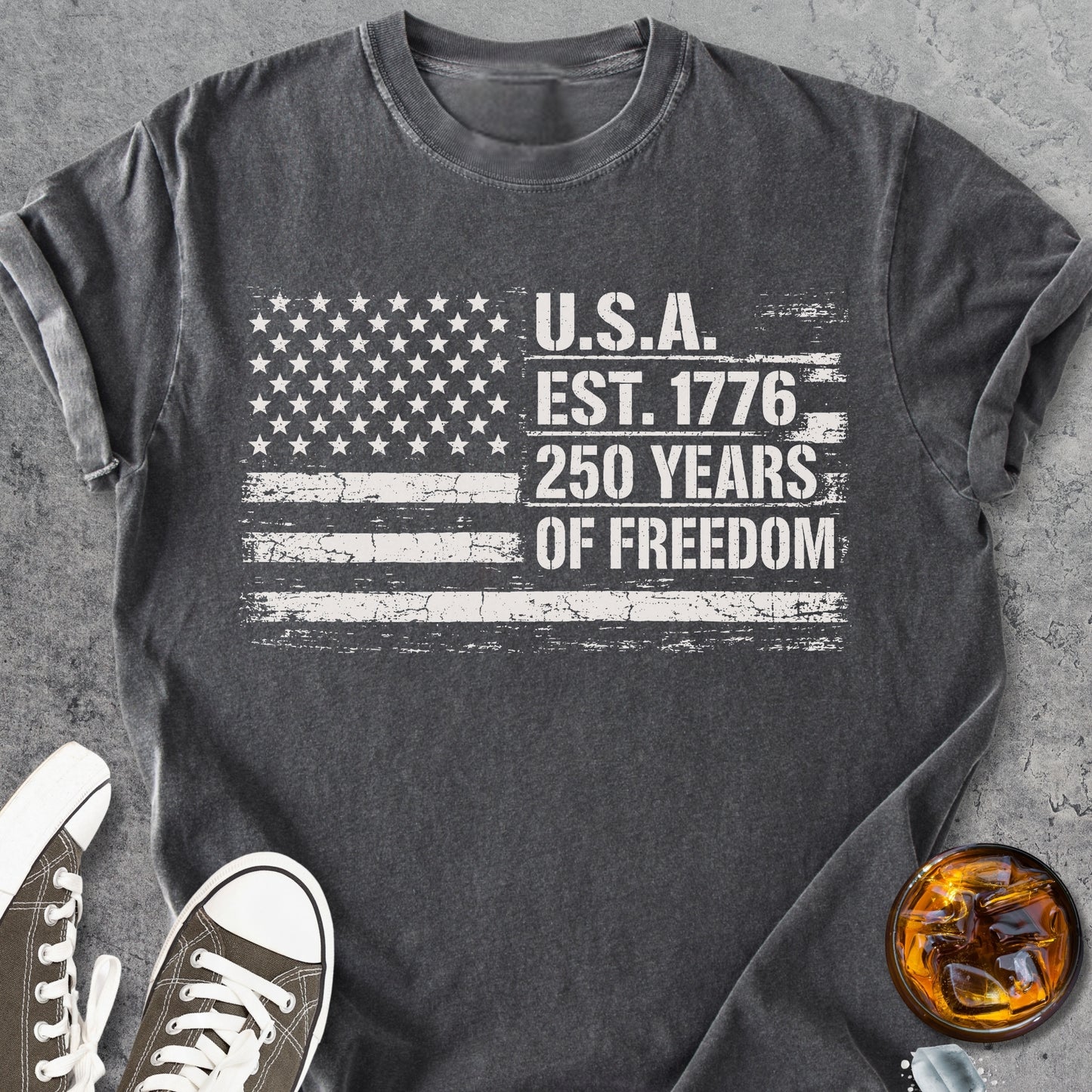 250 Years Of Freedom - Premium Heavyweight Tee