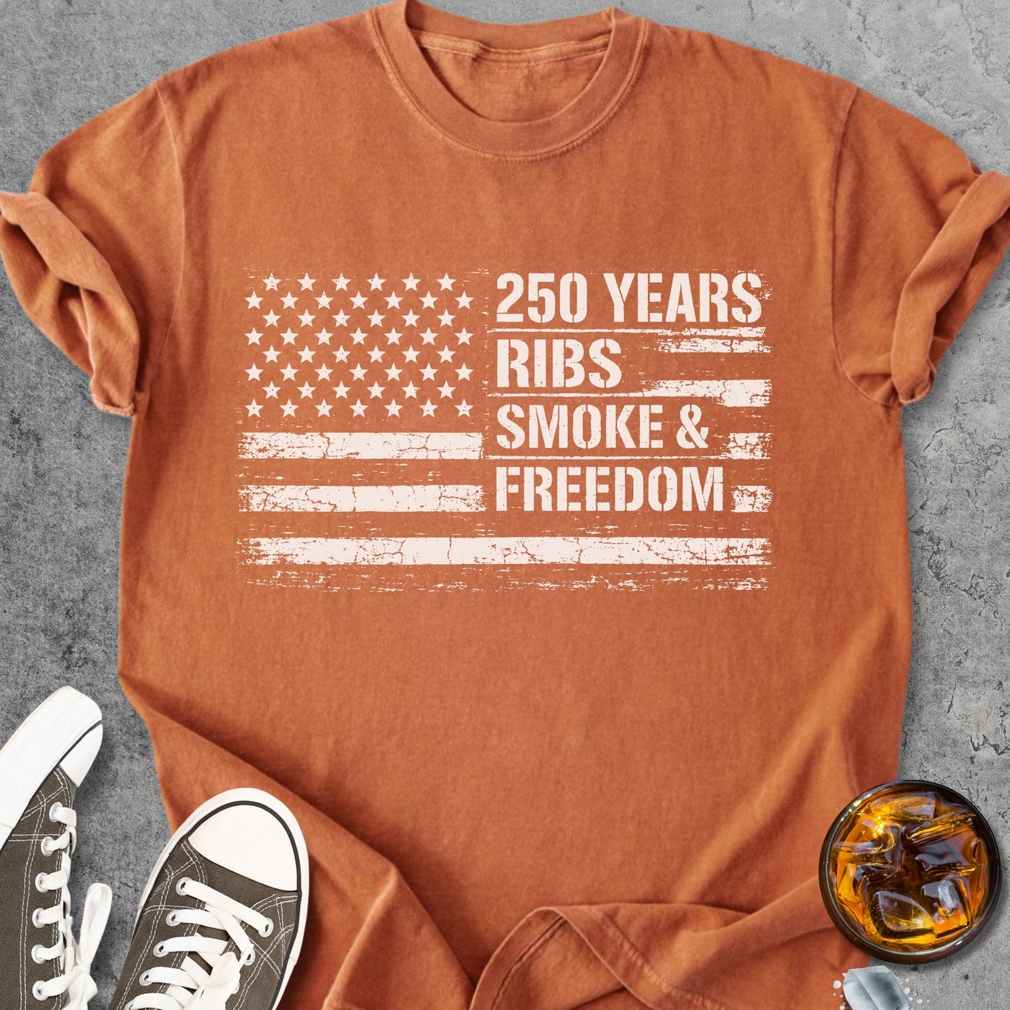 Ribs, Smoke, Freedom - Premium Heavyweight Tee