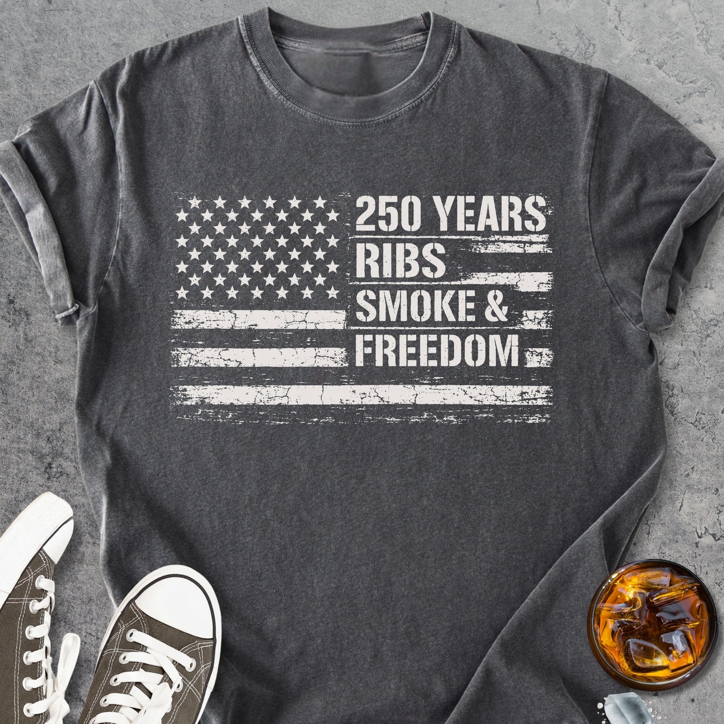 Ribs, Smoke, Freedom - Premium Heavyweight Tee