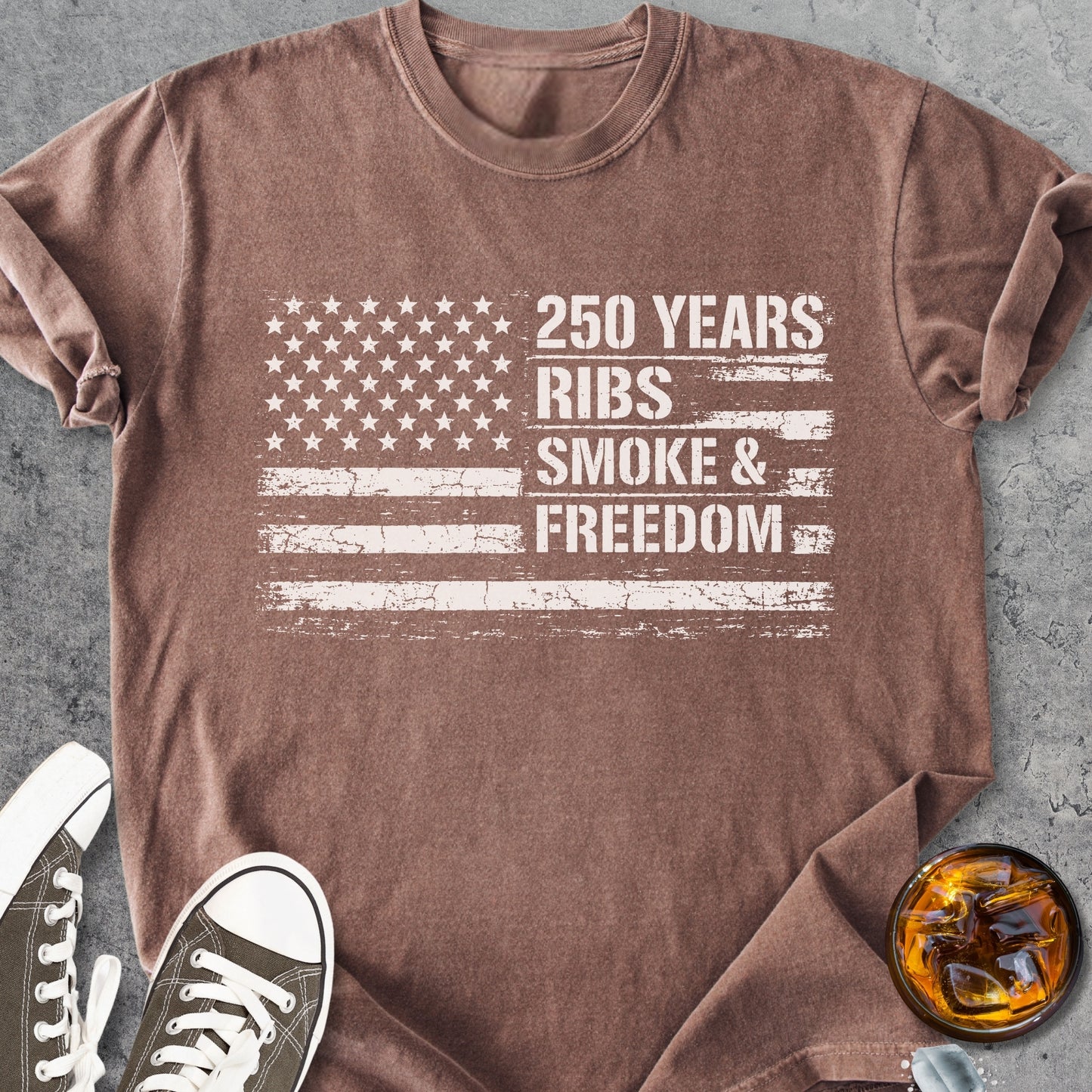 Ribs, Smoke, Freedom - Premium Heavyweight Tee