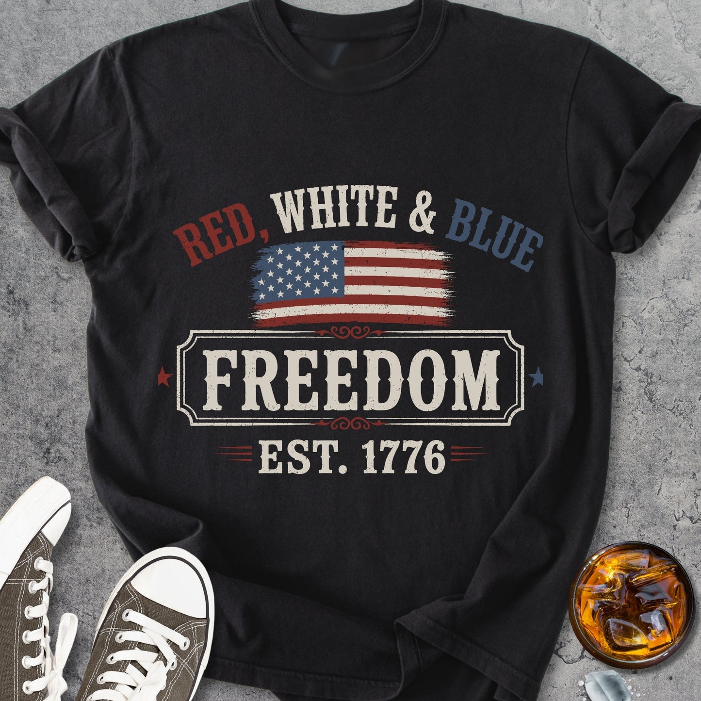 Red, White And Blue - Premium Heavyweight Tee