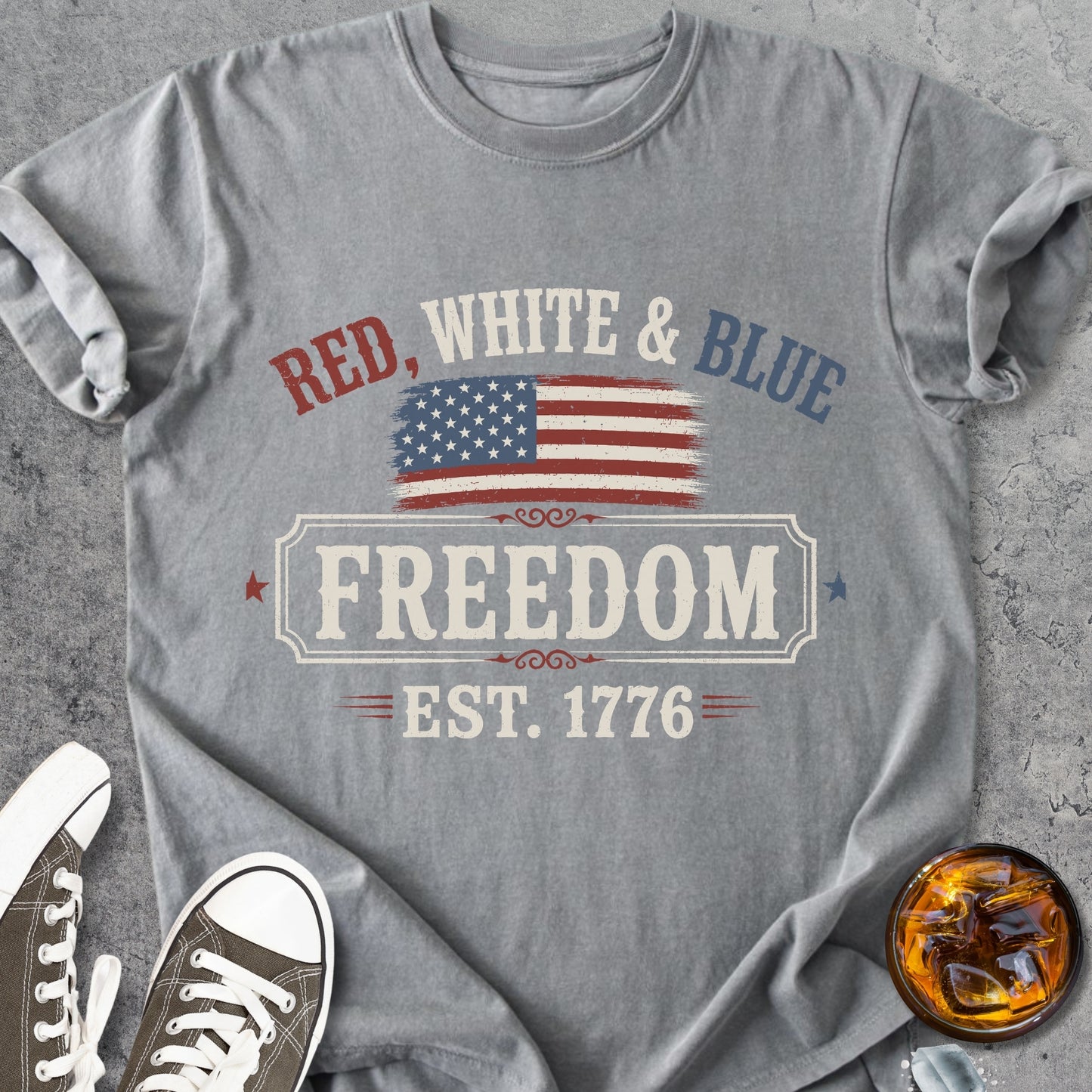 Red, White And Blue - Premium Heavyweight Tee