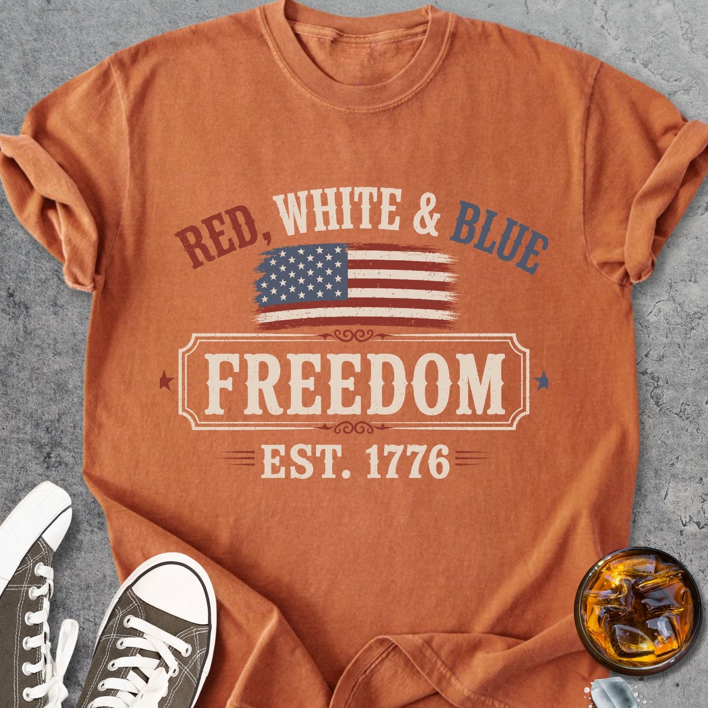 Red, White And Blue - Premium Heavyweight Tee