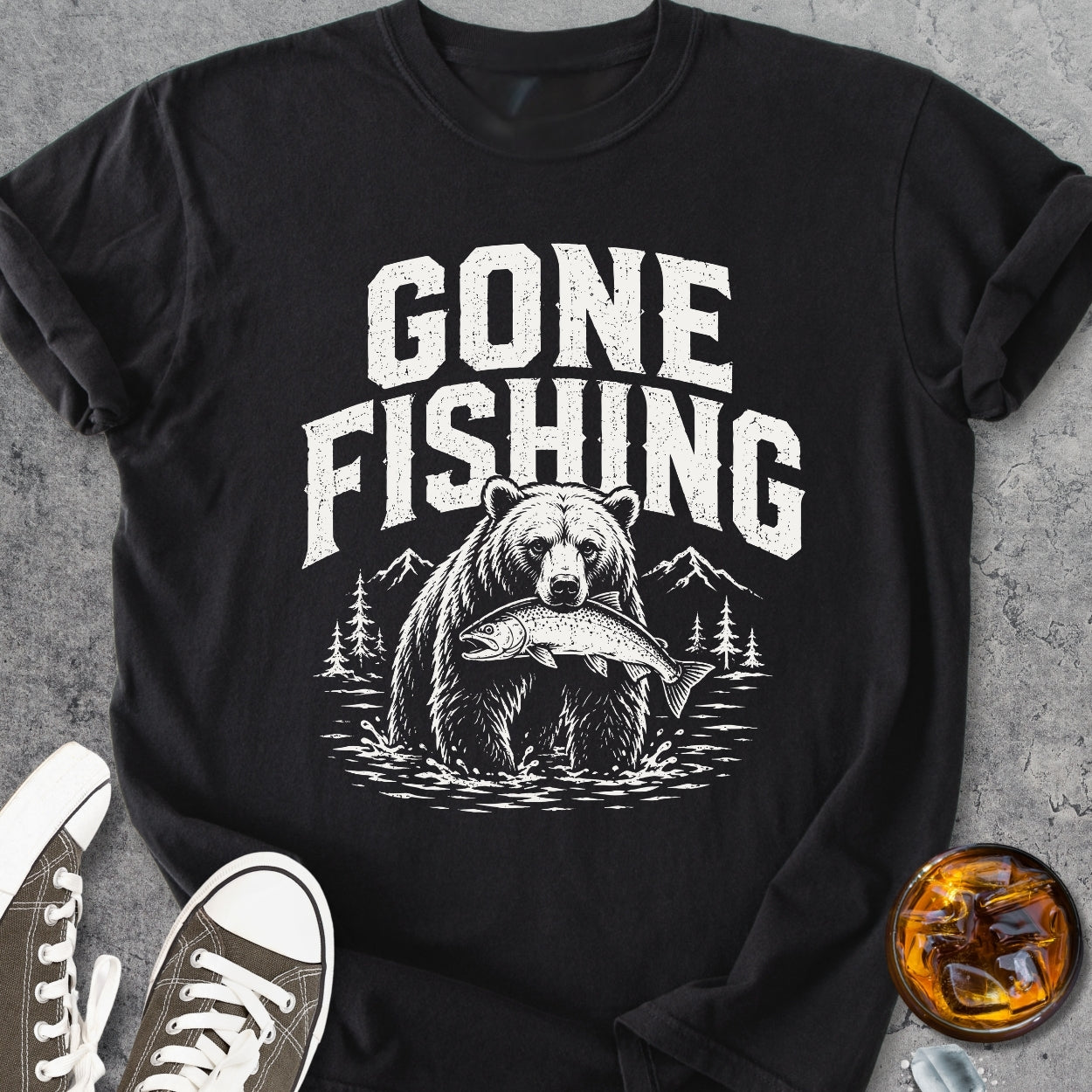 Gone Fishing - Vintage Heavyweight Tee