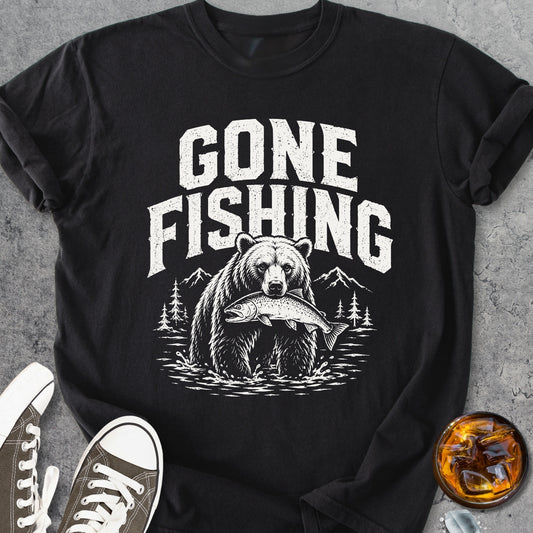 Gone Fishing - Premium Heavyweight Tee