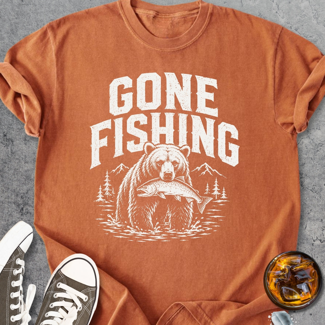 Gone Fishing - Vintage Heavyweight Tee