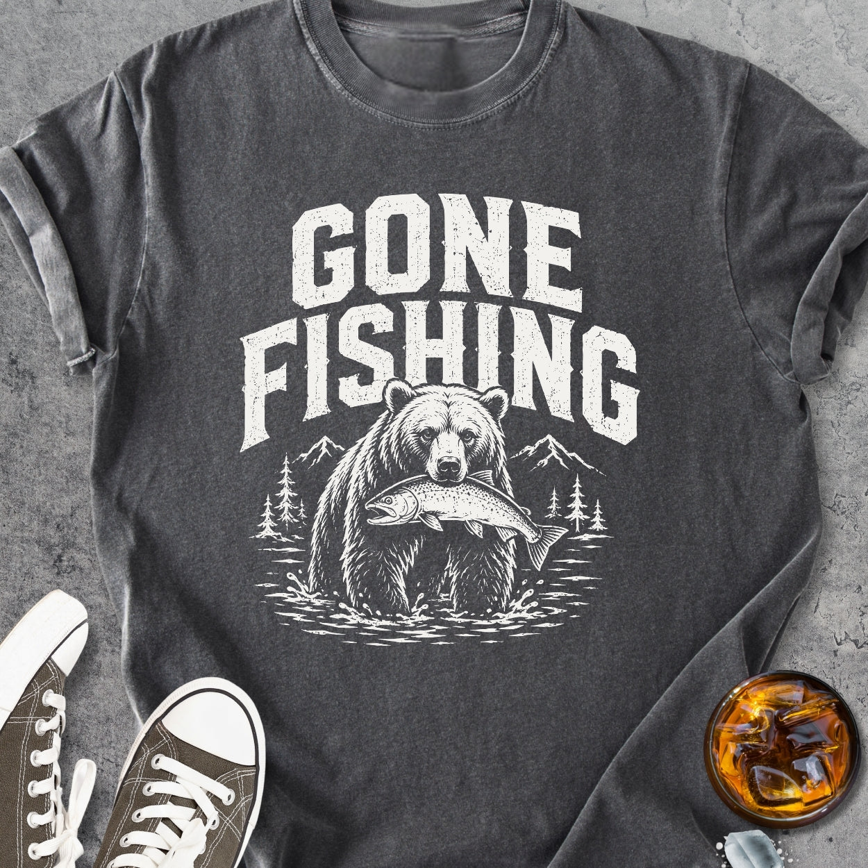 Gone Fishing - Vintage Heavyweight Tee