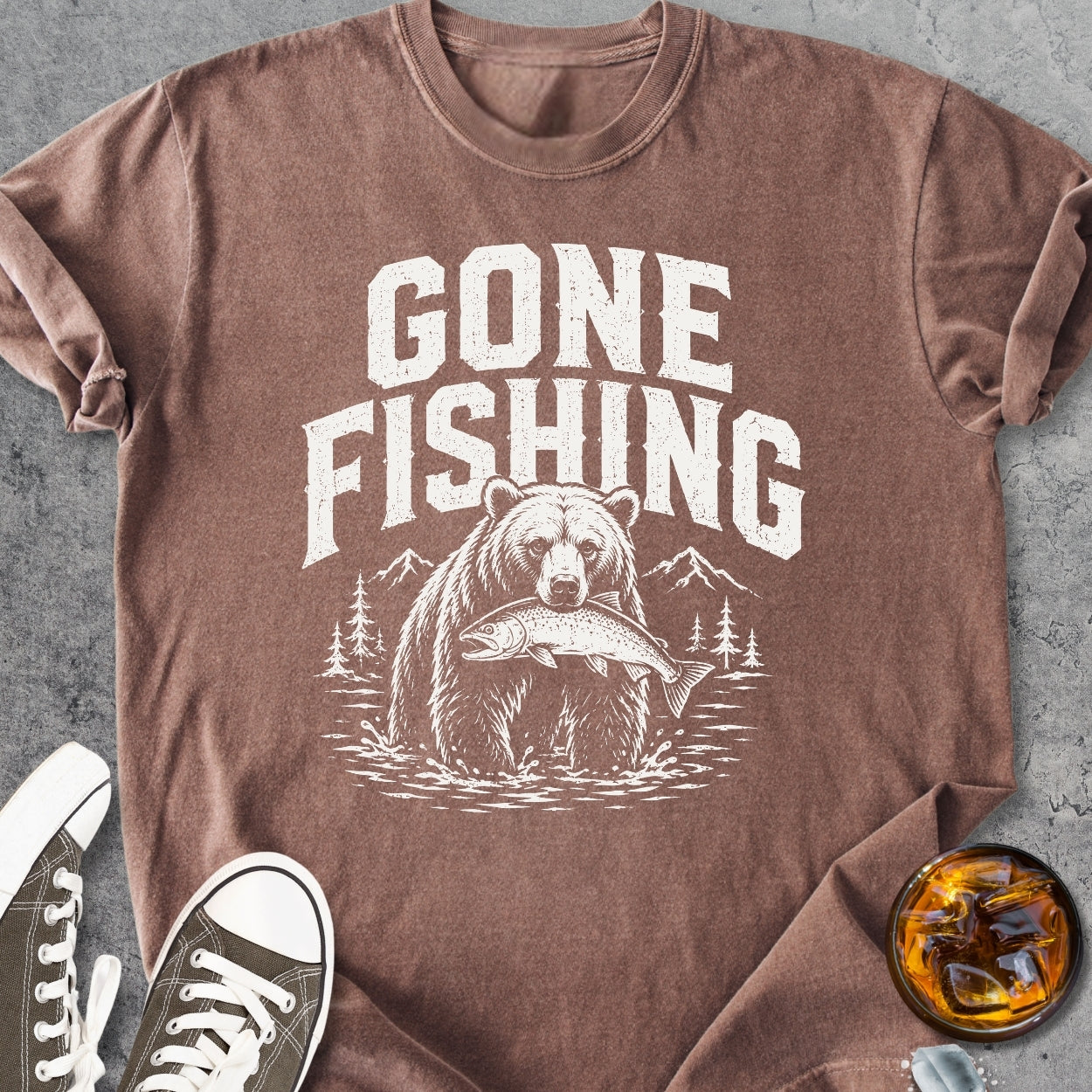 Gone Fishing - Vintage Heavyweight Tee