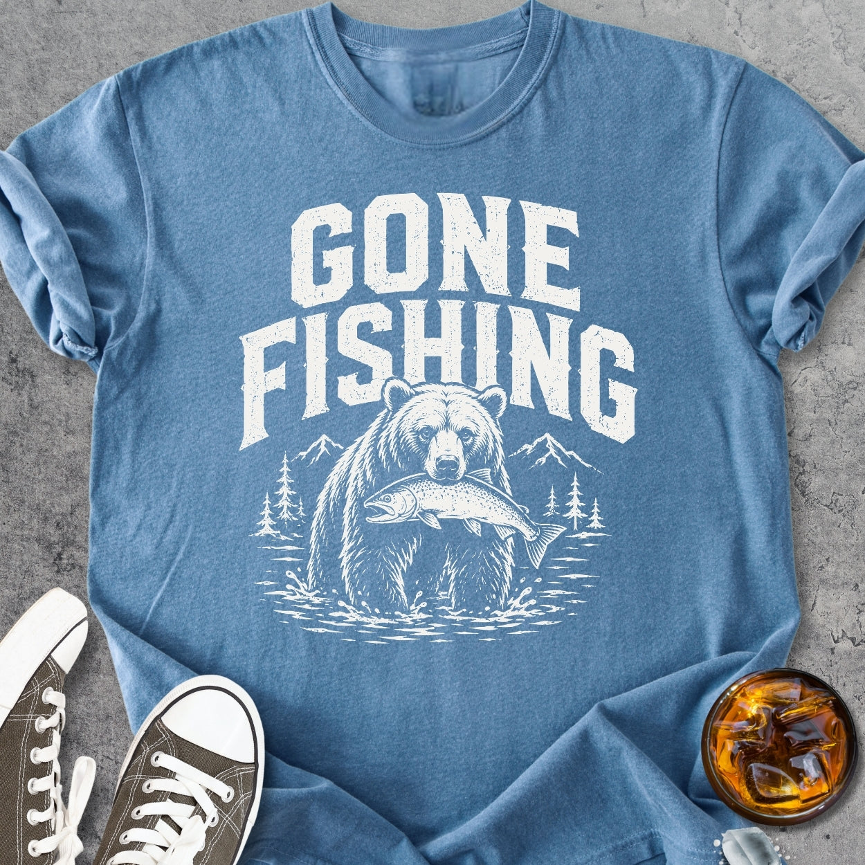 Gone Fishing - Vintage Heavyweight Tee