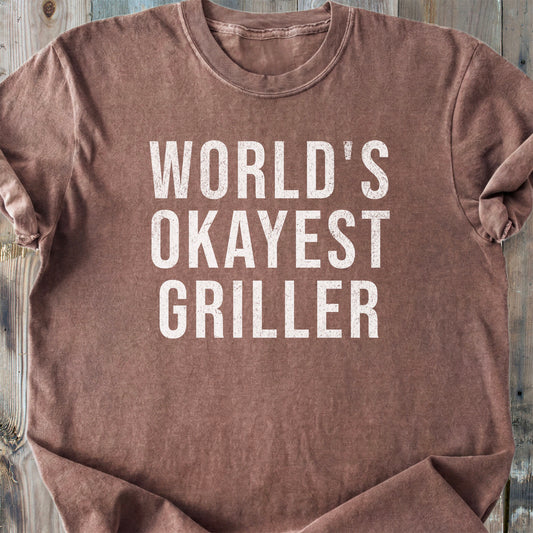 World's Okayest Griller - Premium Heavyweight Tee