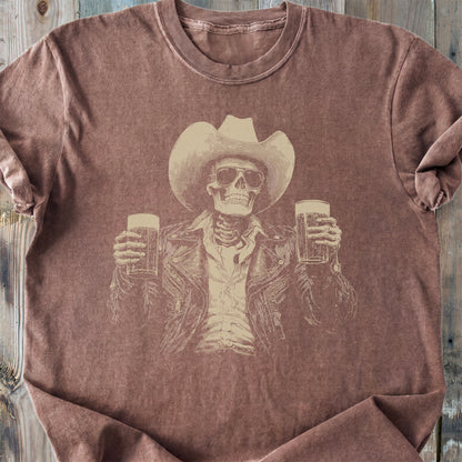 Skeleton Cowboy - Premium Heavyweight Tee