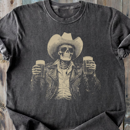 Skeleton Cowboy - Premium Heavyweight Tee