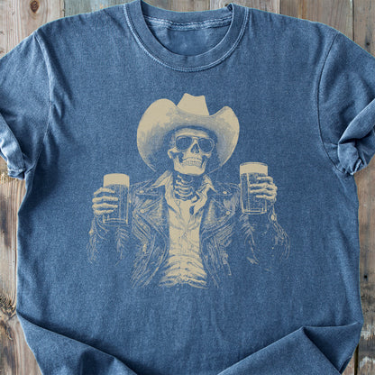 Skeleton Cowboy - Premium Heavyweight Tee