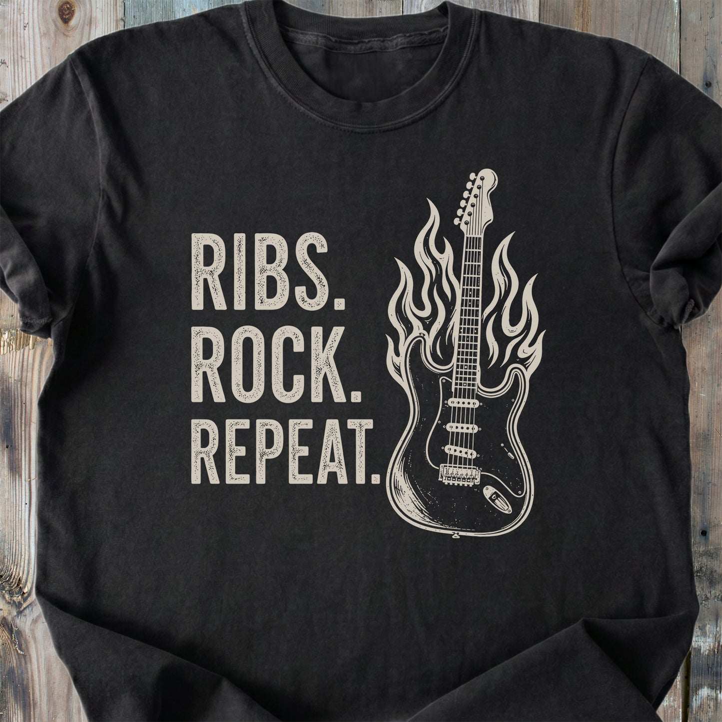 Ribs, Rock, Repeat - Premium Heavyweight Tee