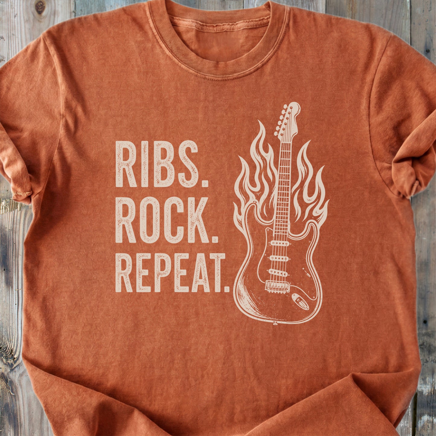 Ribs, Rock, Repeat - Premium Heavyweight Tee