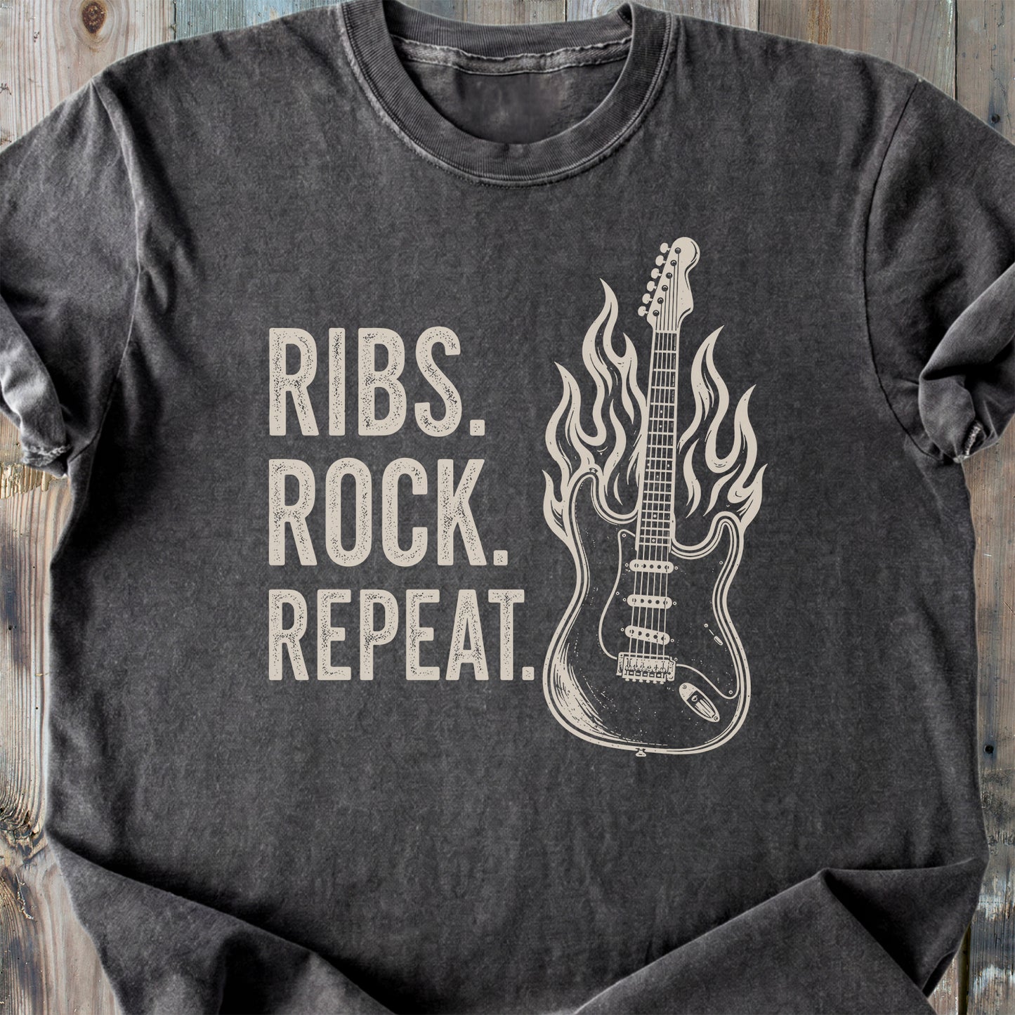 Ribs, Rock, Repeat - Premium Heavyweight Tee