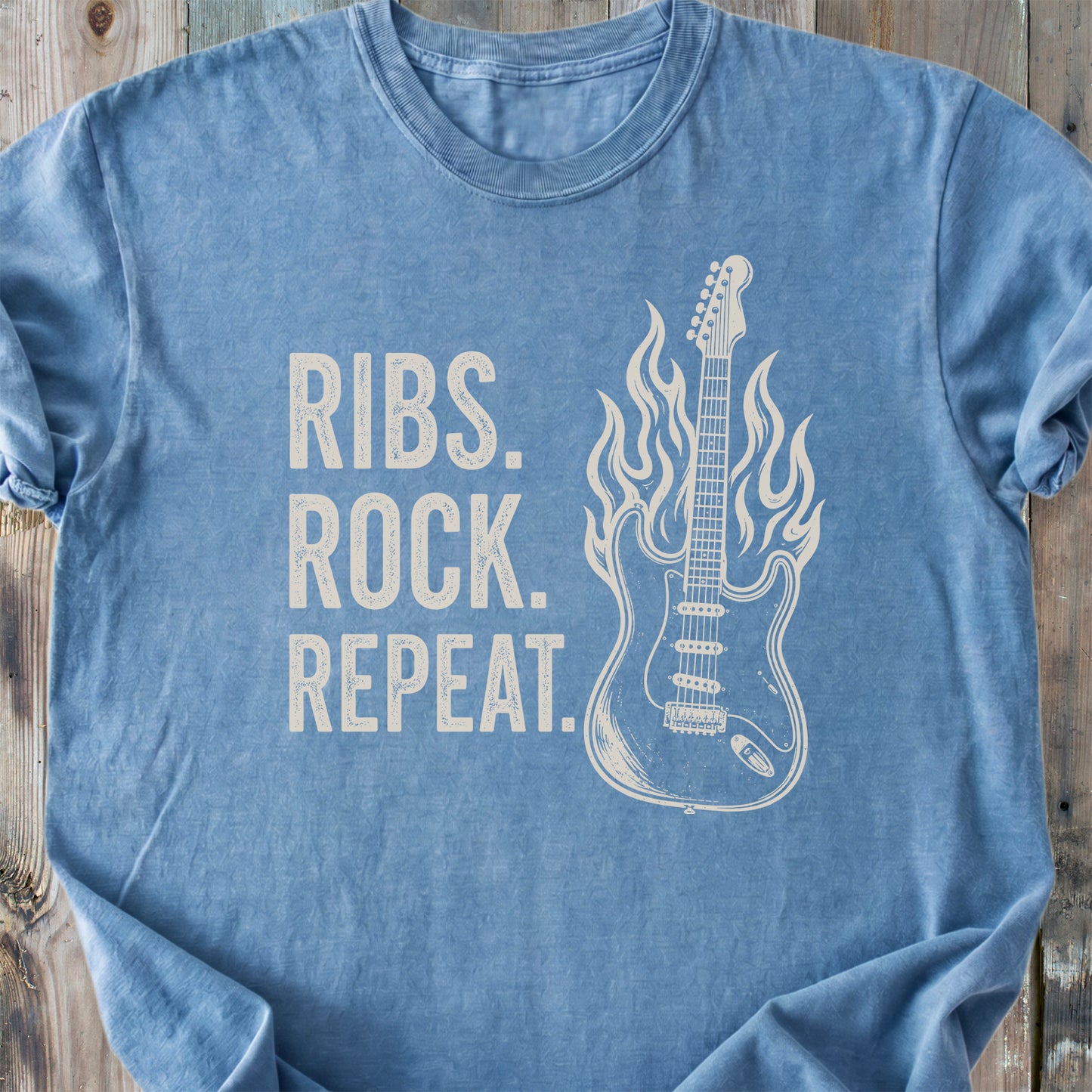 Ribs, Rock, Repeat - Premium Heavyweight Tee