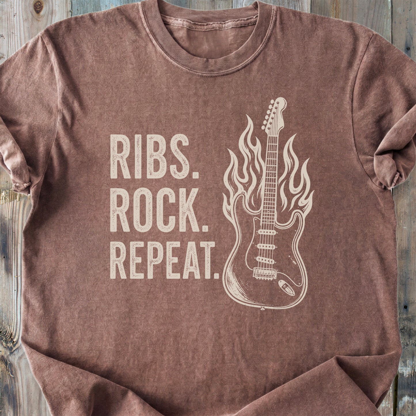 Ribs, Rock, Repeat - Premium Heavyweight Tee