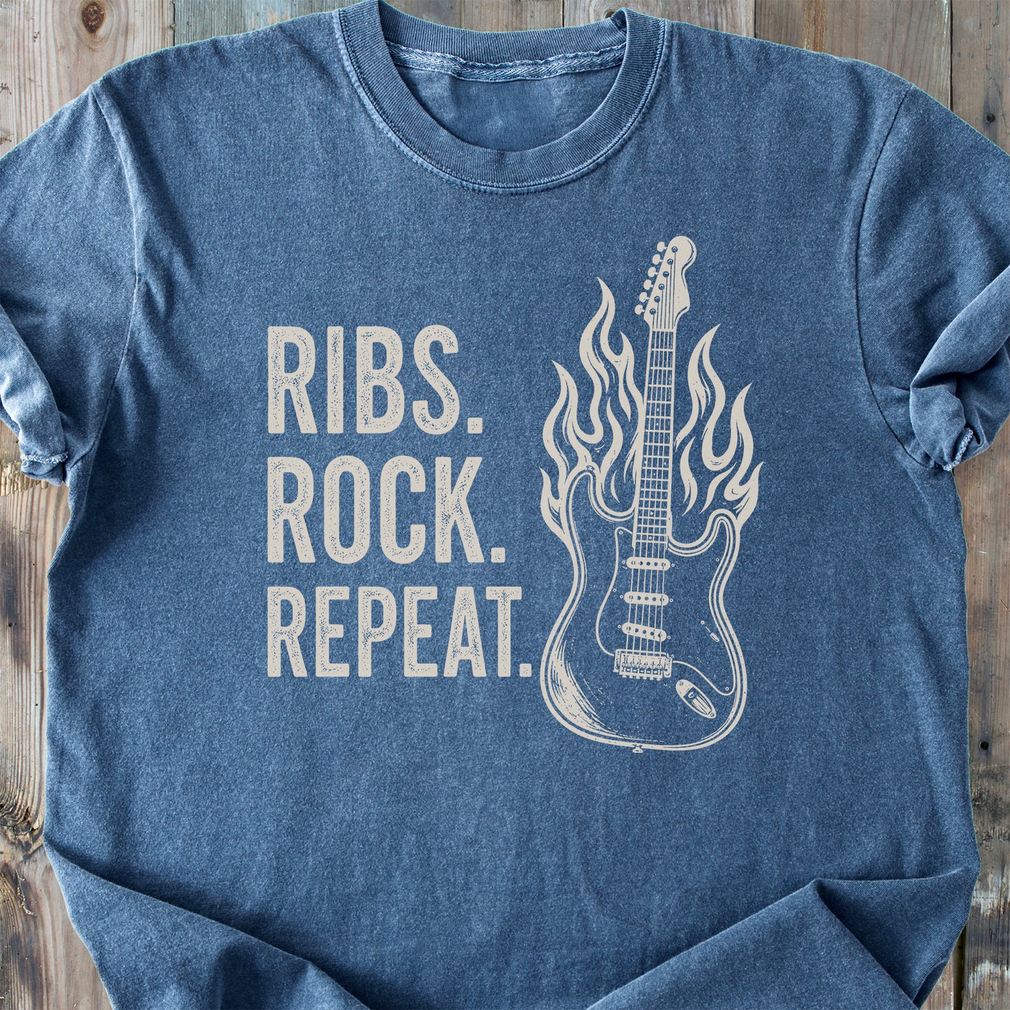 Ribs, Rock, Repeat - Premium Heavyweight Tee