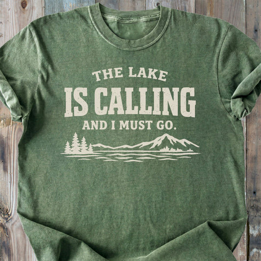 The Lake Is Calling - Premium Heavyweight Tee