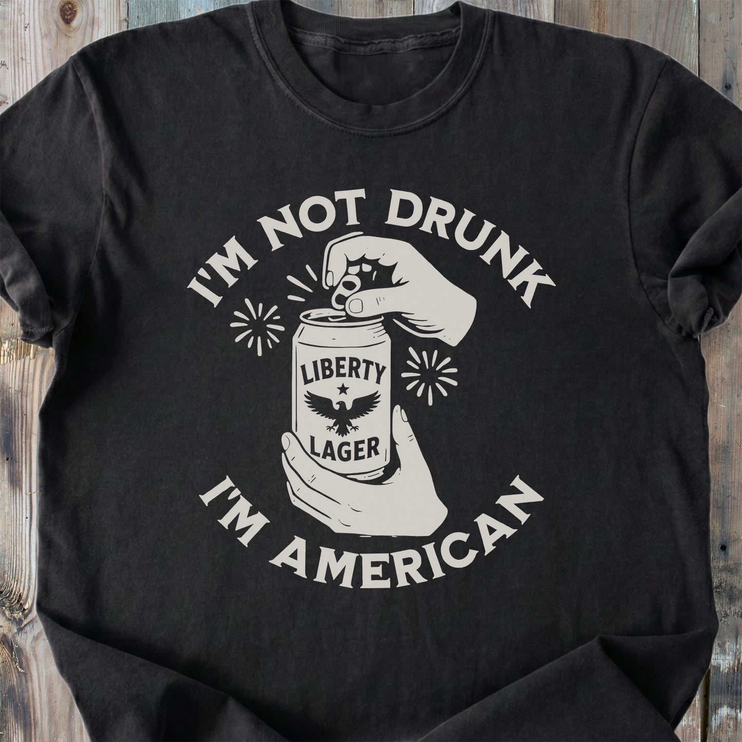 I'm Not Drunk, I'm American - Premium Heavyweight Tee
