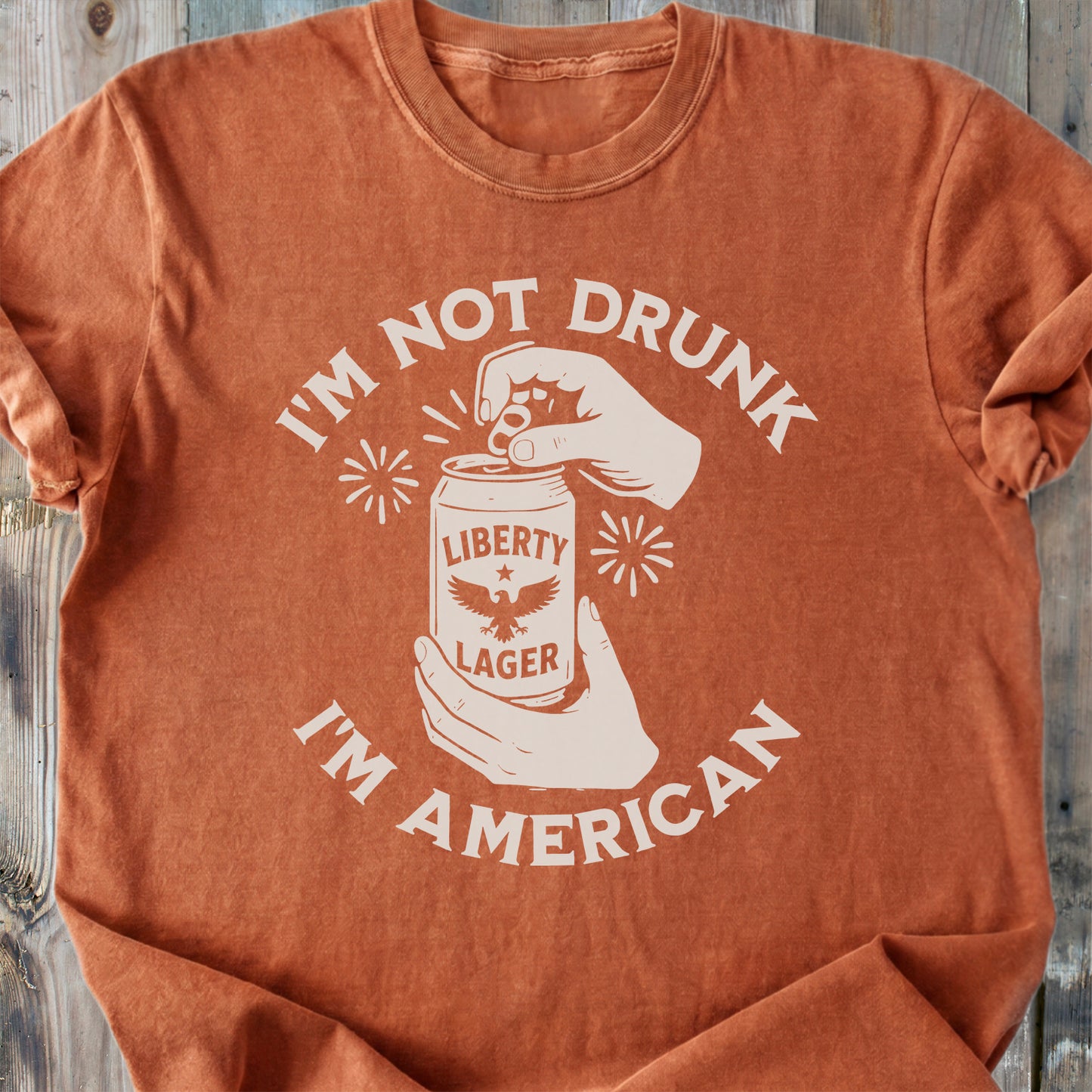 I'm Not Drunk, I'm American - Premium Heavyweight Tee