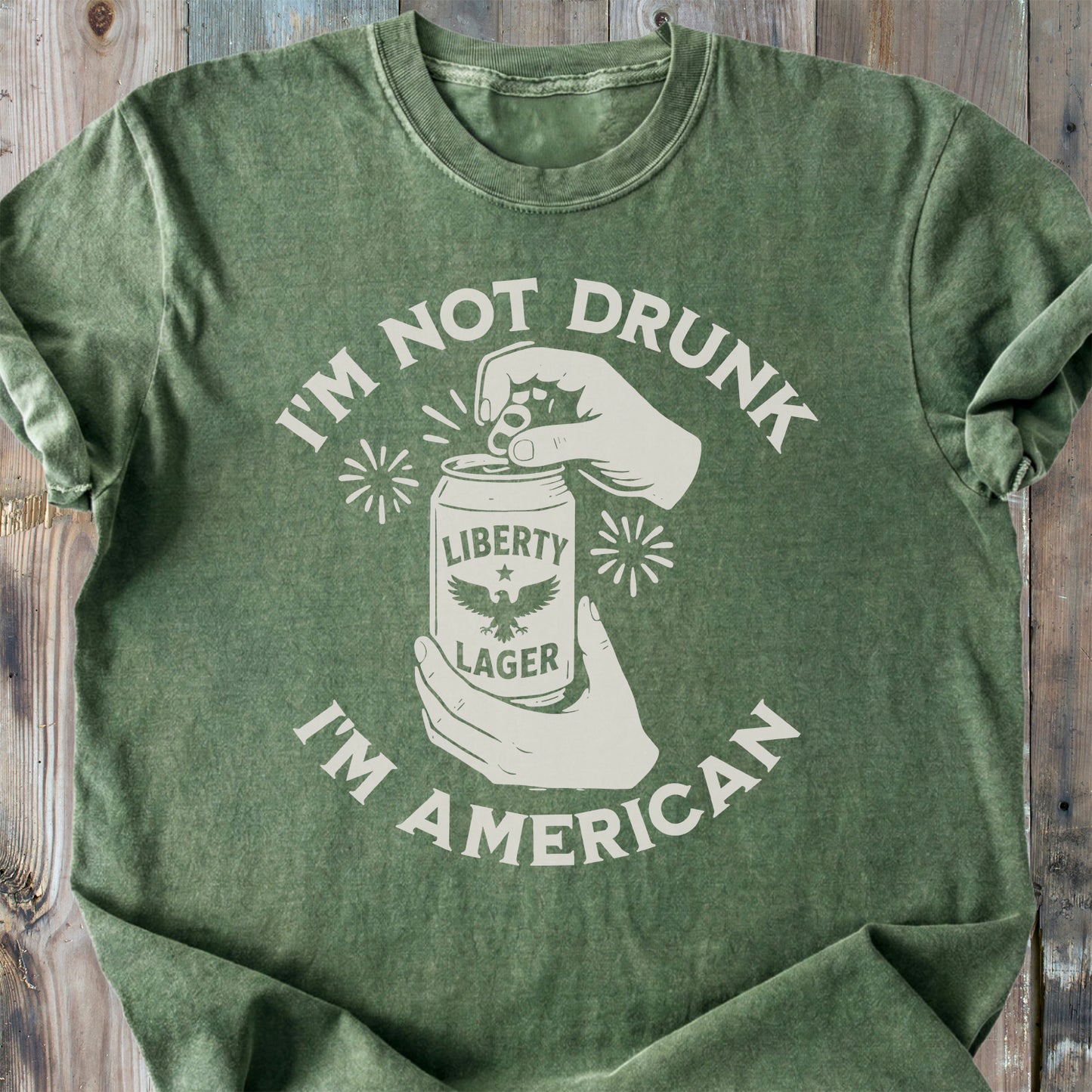 I'm Not Drunk, I'm American - Premium Heavyweight Tee