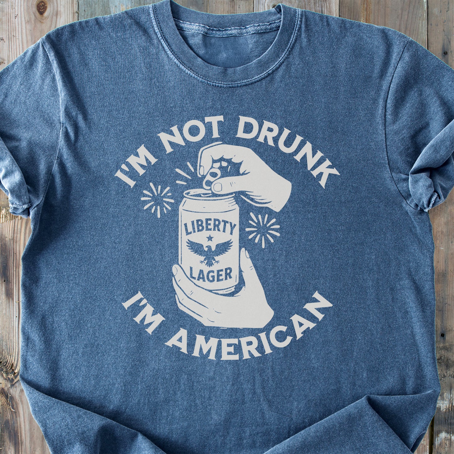 I'm Not Drunk, I'm American - Premium Heavyweight Tee