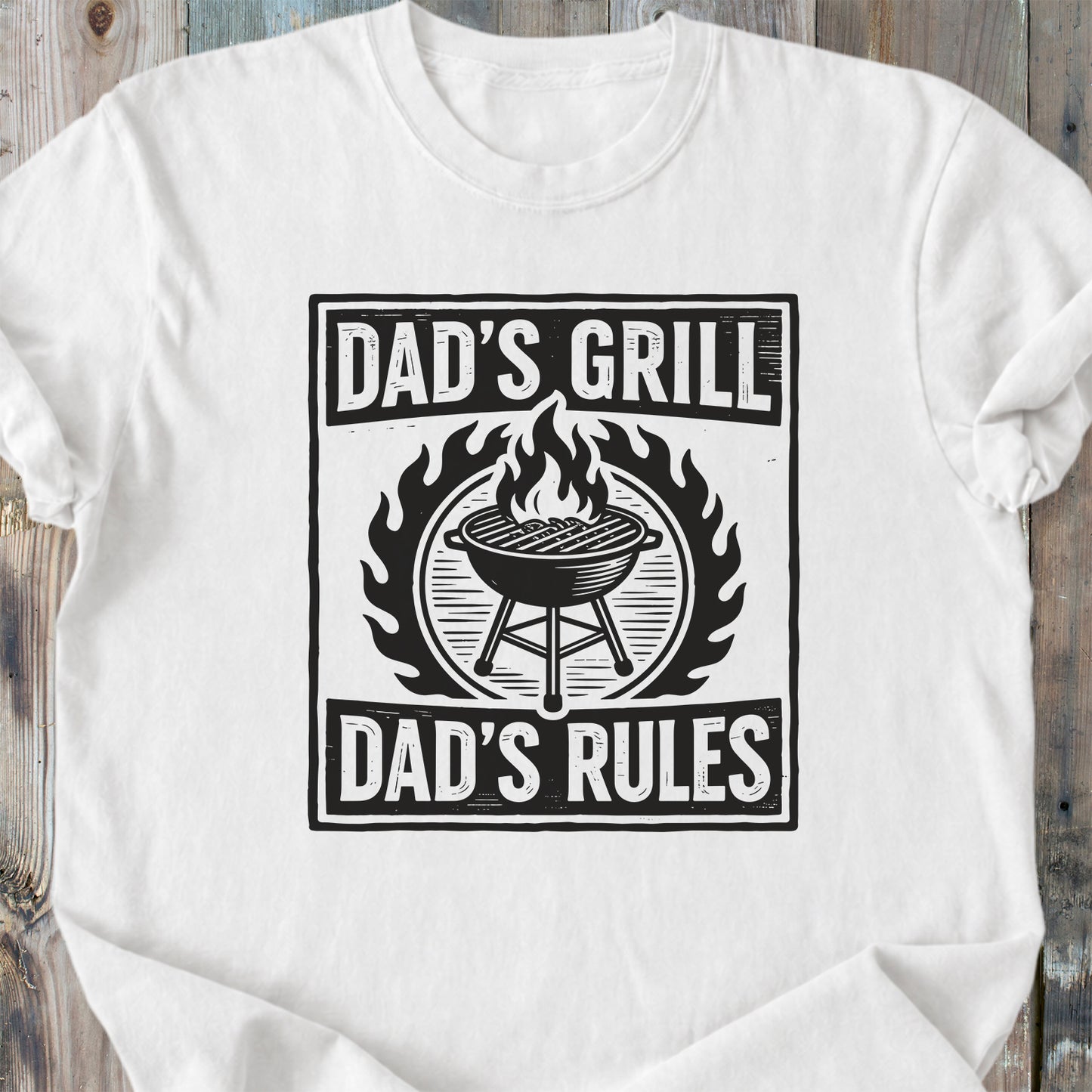 Dad's Grill - Dad's Rules - Premium Heavyweight Tee