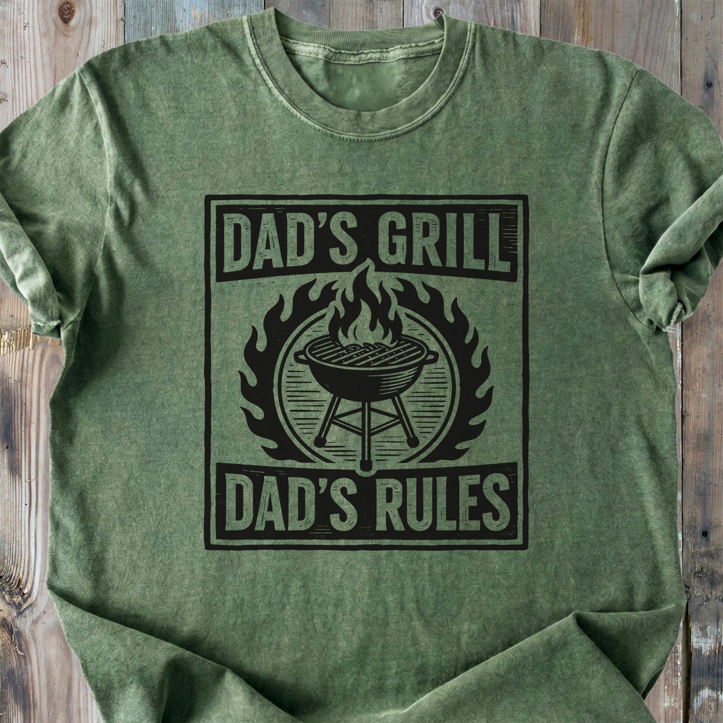Dad's Grill - Dad's Rules - Premium Heavyweight Tee