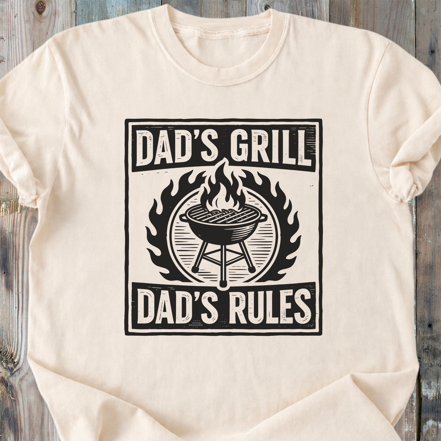 Dad's Grill - Dad's Rules - Premium Heavyweight Tee