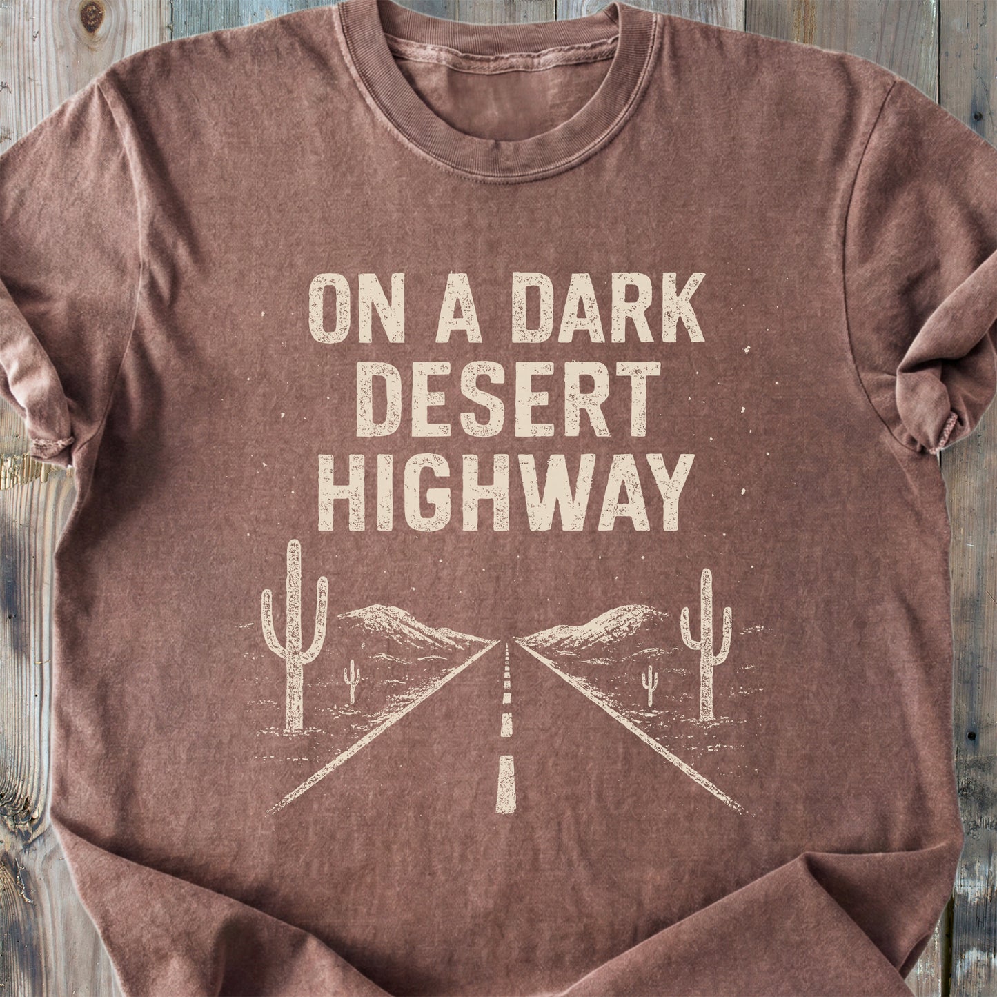 On A Dark Desert Highway - Premium Heavyweight Tee