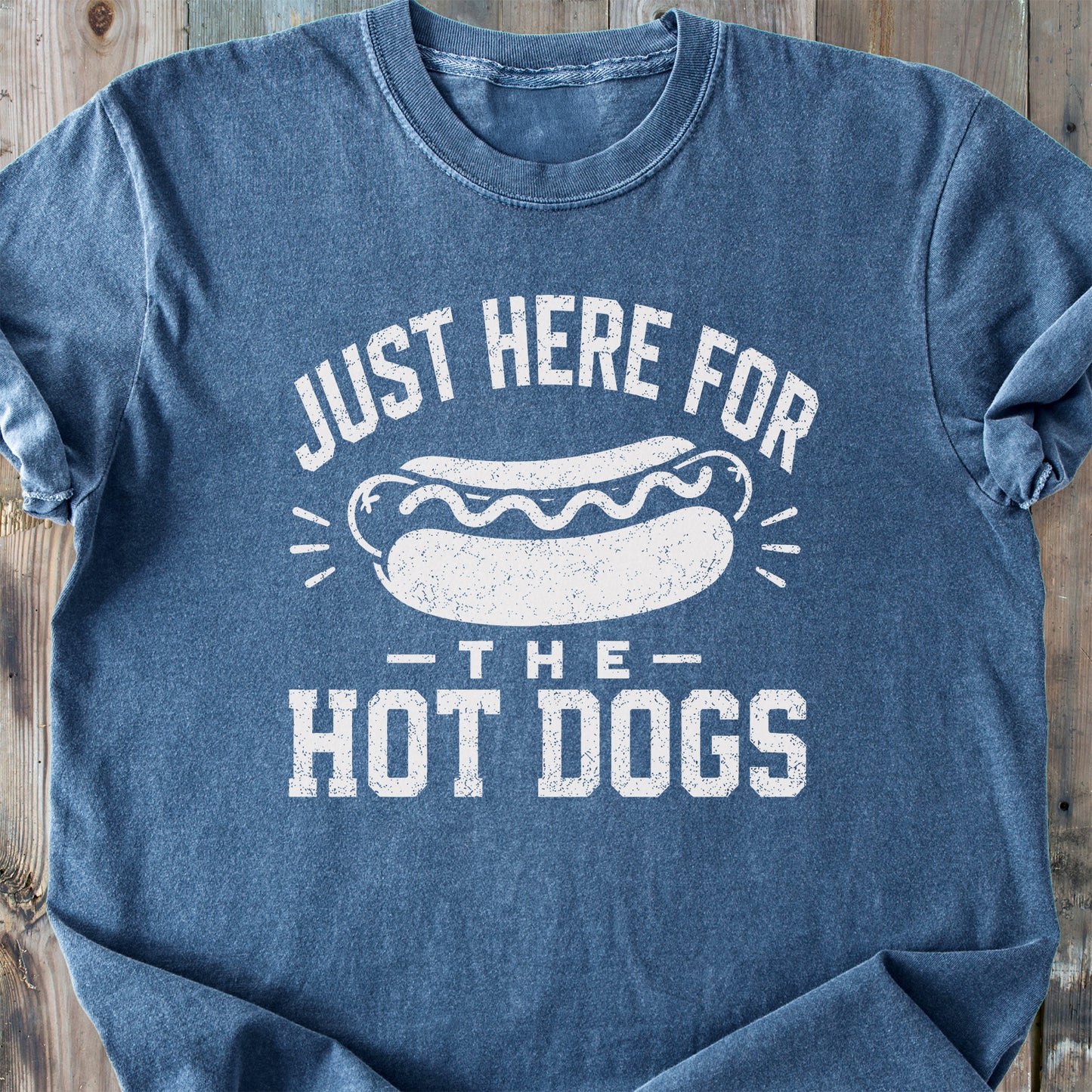 Just Here For The Hot Dogs - Premium Heavyweight Tee