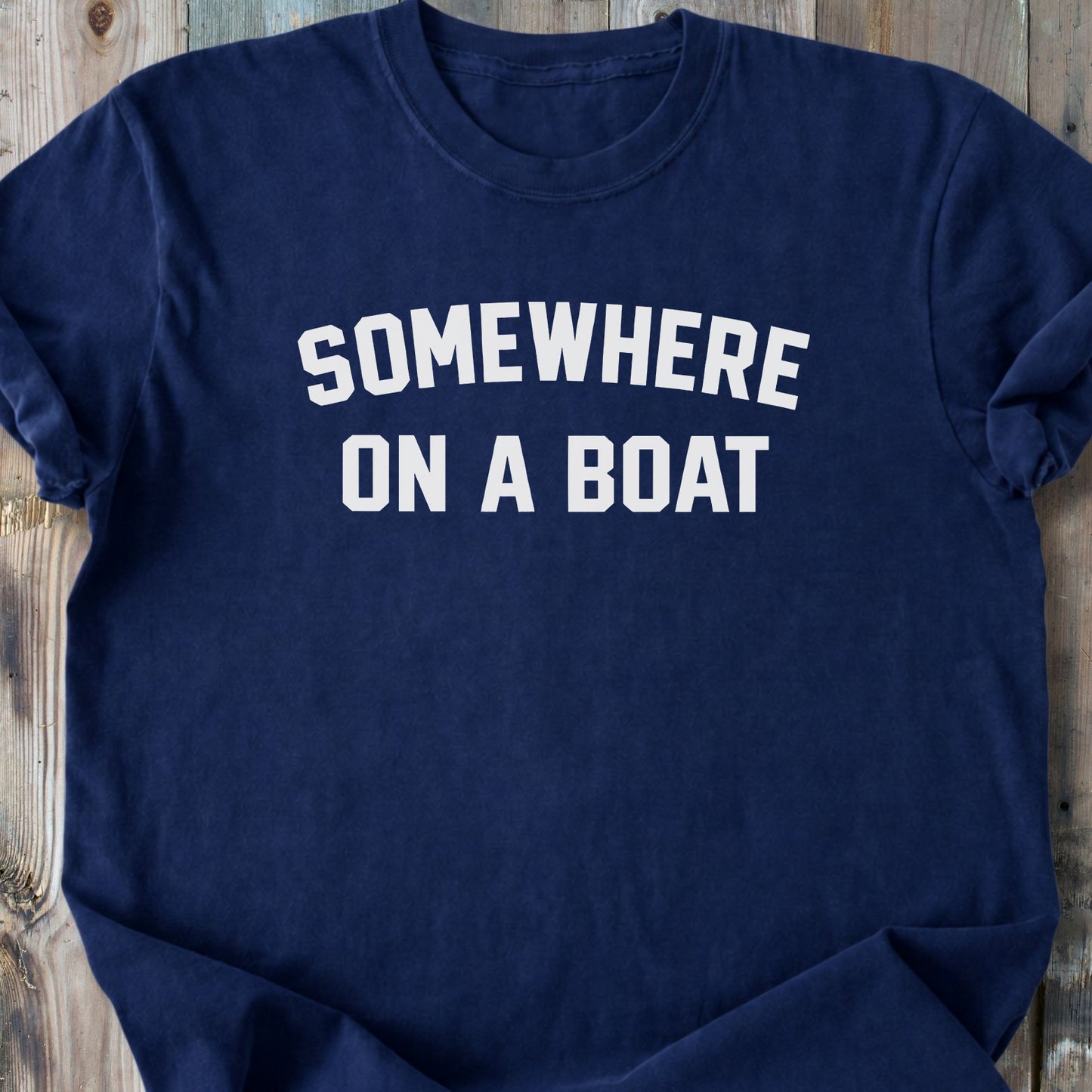 Somewhere On A Boat - Premium Heavyweight Tee