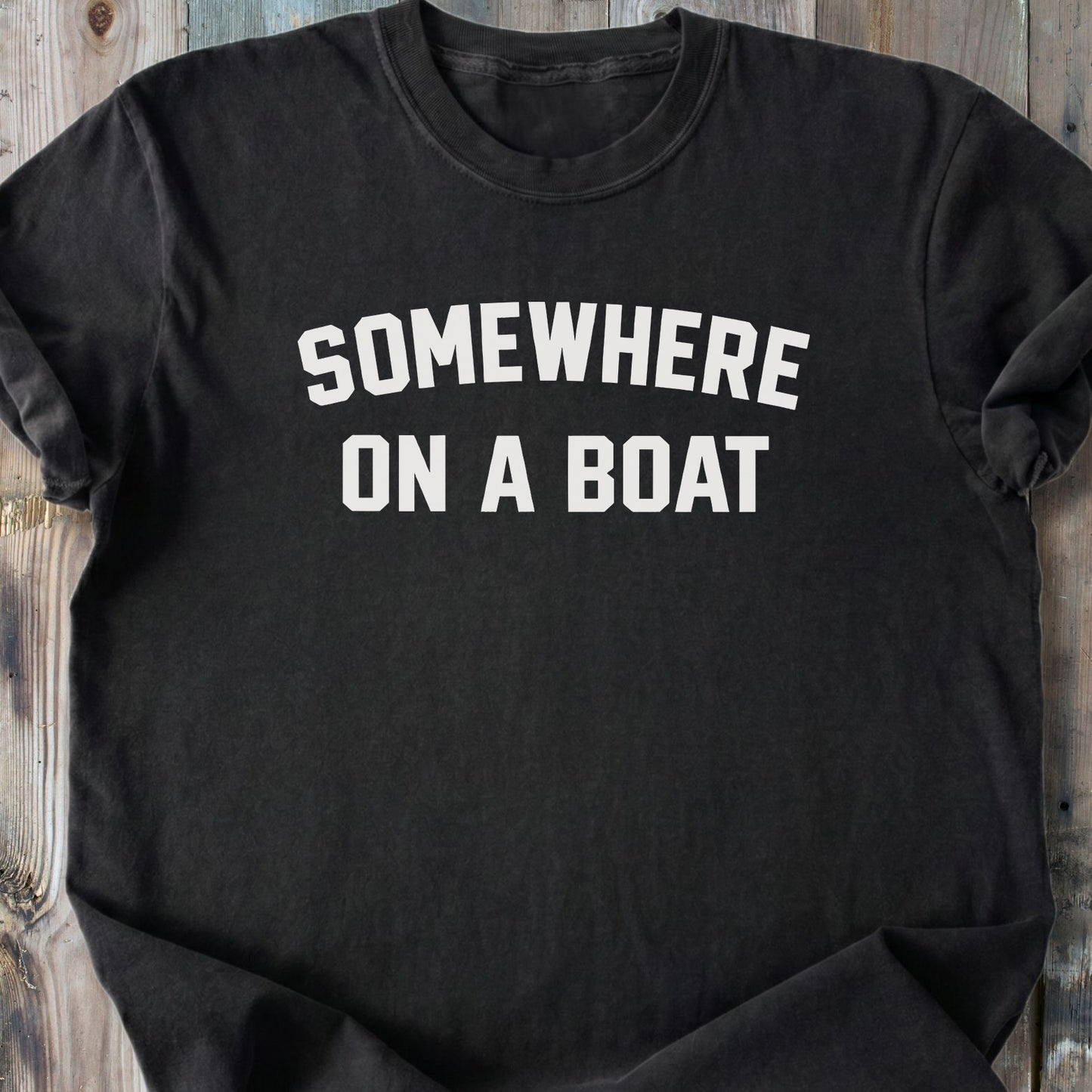 Somewhere On A Boat - Premium Heavyweight Tee