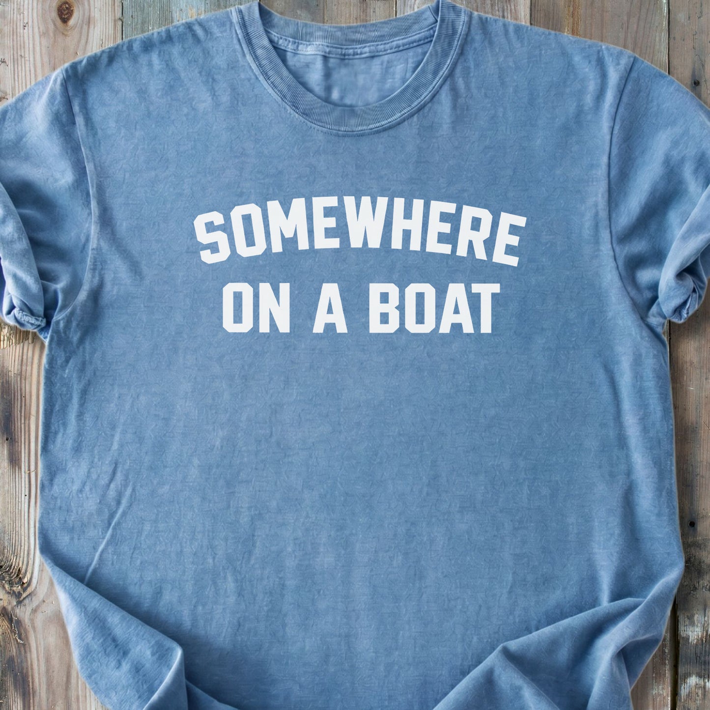 Somewhere On A Boat - Premium Heavyweight Tee